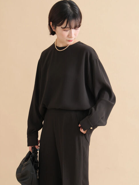 sm2rhythm「ノーカラーブラウス」|シャツ・ブラウス|