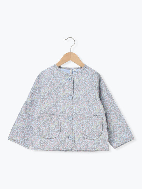 Samansa Mos2 Lagom「花柄キルトジャケット」|その他|サックスブルー