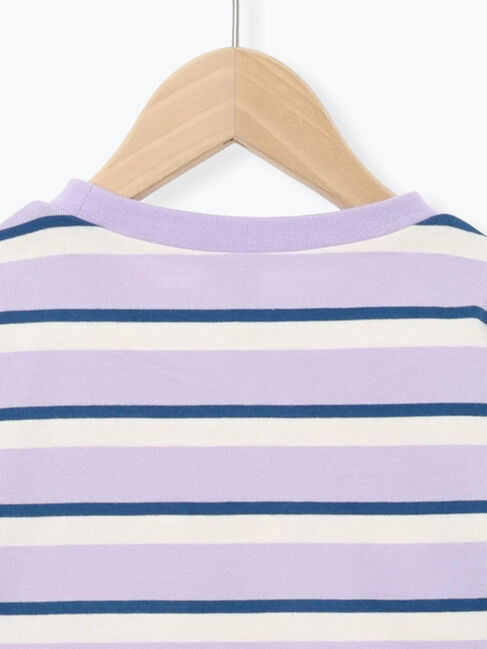 Samansa Mos2 Lagom「ダックスフント刺繍ボーダーロンT」|Tシャツ・カットソー|