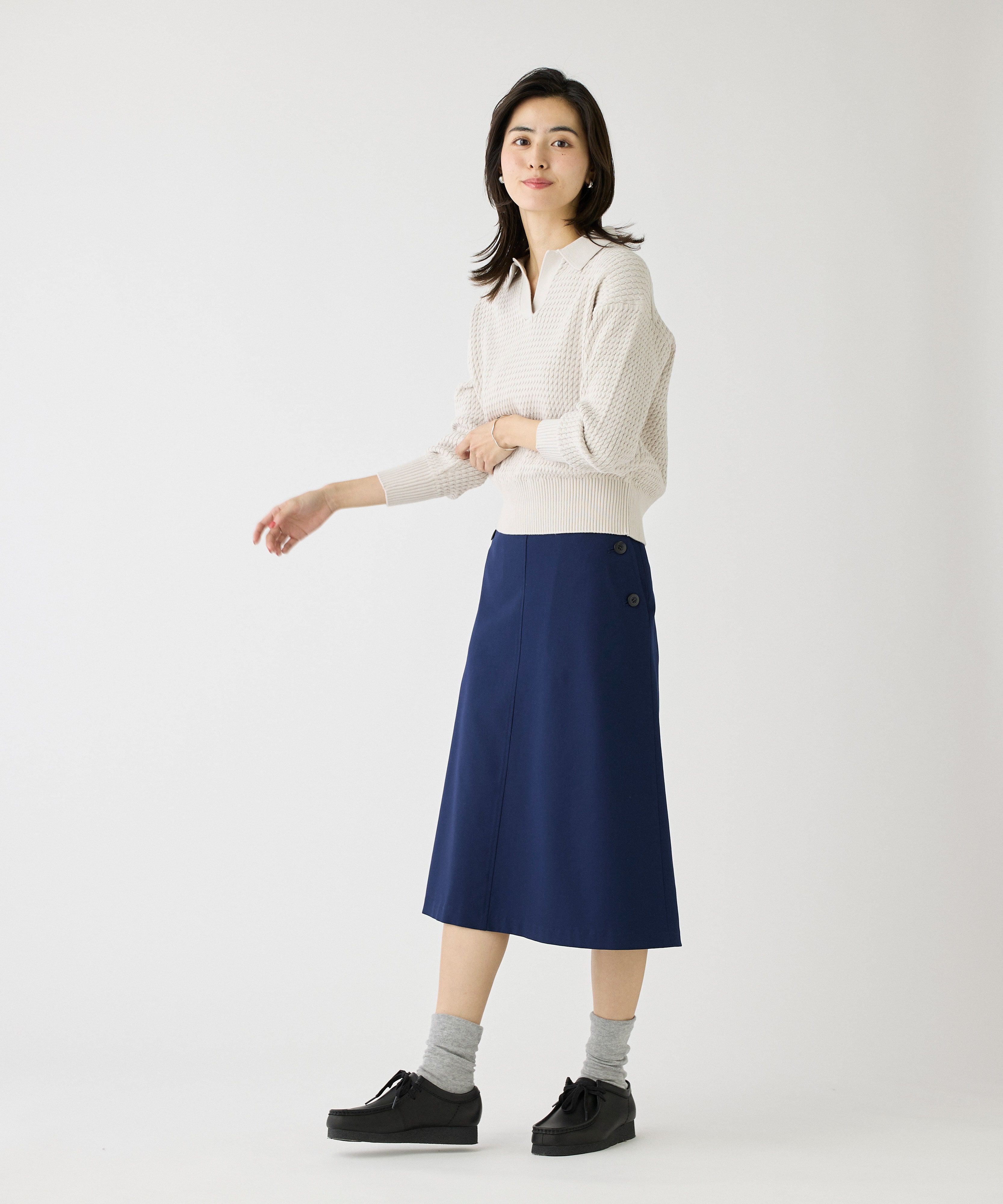 DAY by DAY it&rsquo;s international「フロントボタンAラインスカート」|台形|