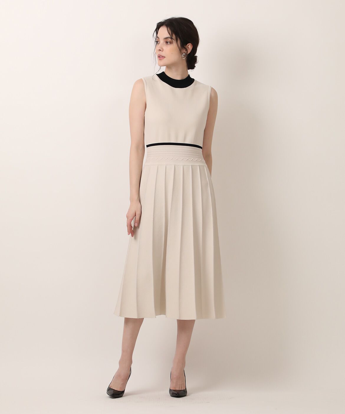 Maglie le cassetto「《大きいサイズ》バイカラーニットワンピース《M Maglie le cassetto》」|その他|