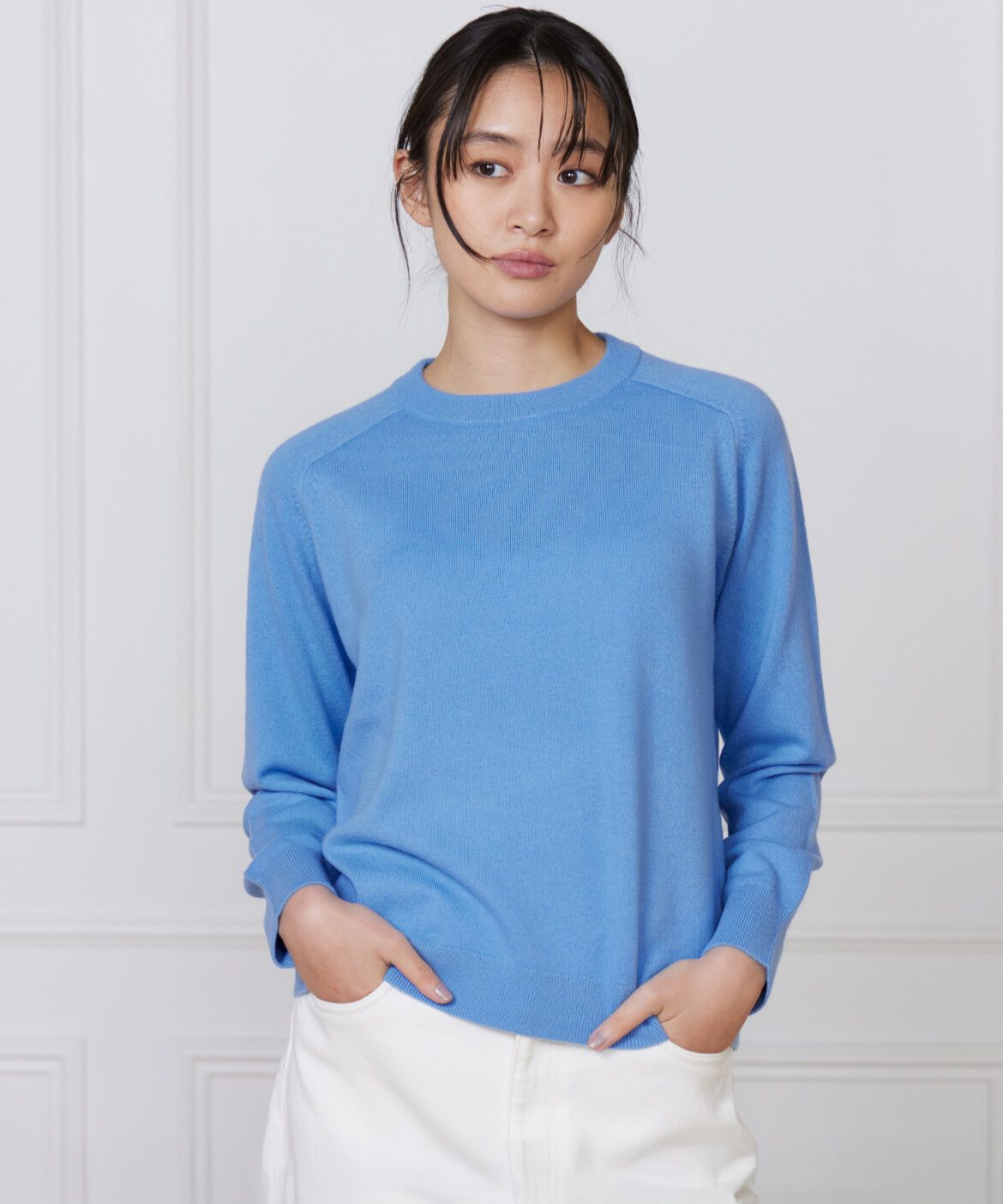 DAY by DAY it&rsquo;s international「カシミヤ混クルーネックプルオーバー《CASH5》」|ニット・セーター|ブルー1