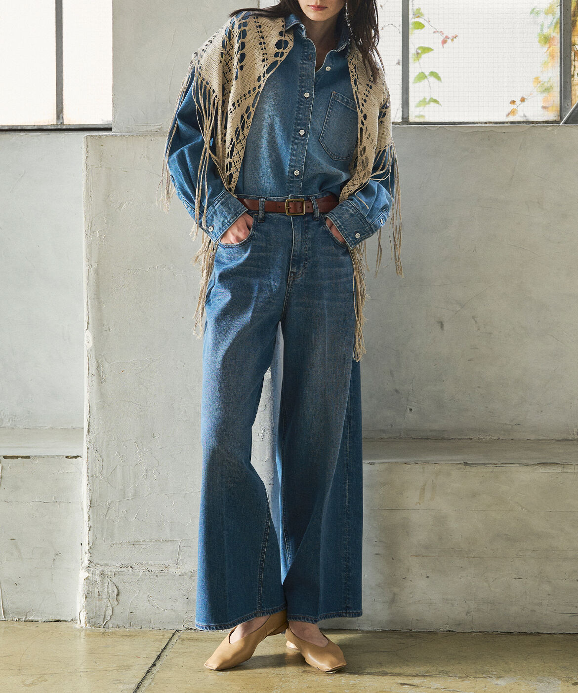 FAVORITE SUKINAMONO「フリンジレースストール《ASAUCE MELER》」|ストール|