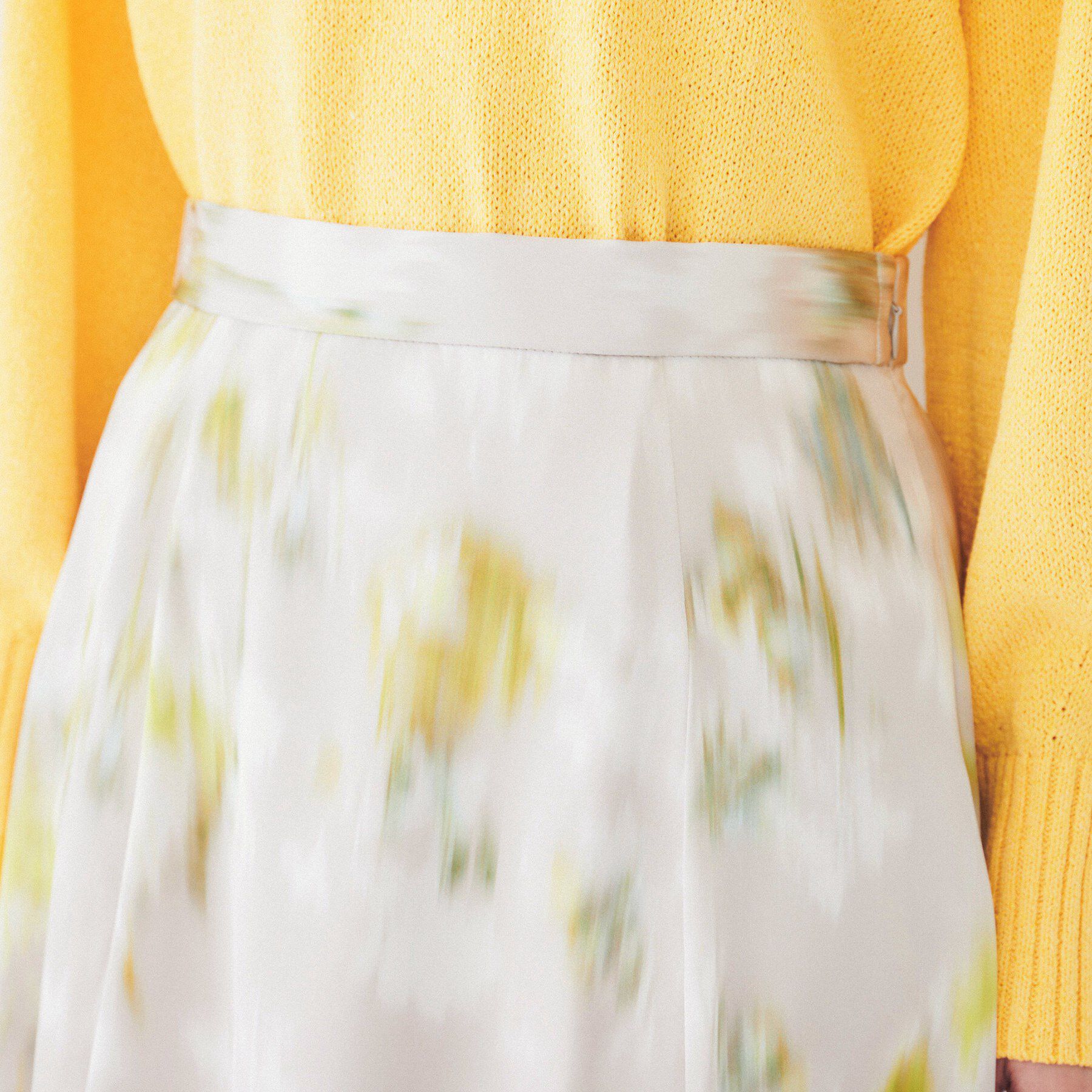 UNTITLED「【後ろウエストゴム/花柄】ぼかしフラワー プリントスカート」|スカート|