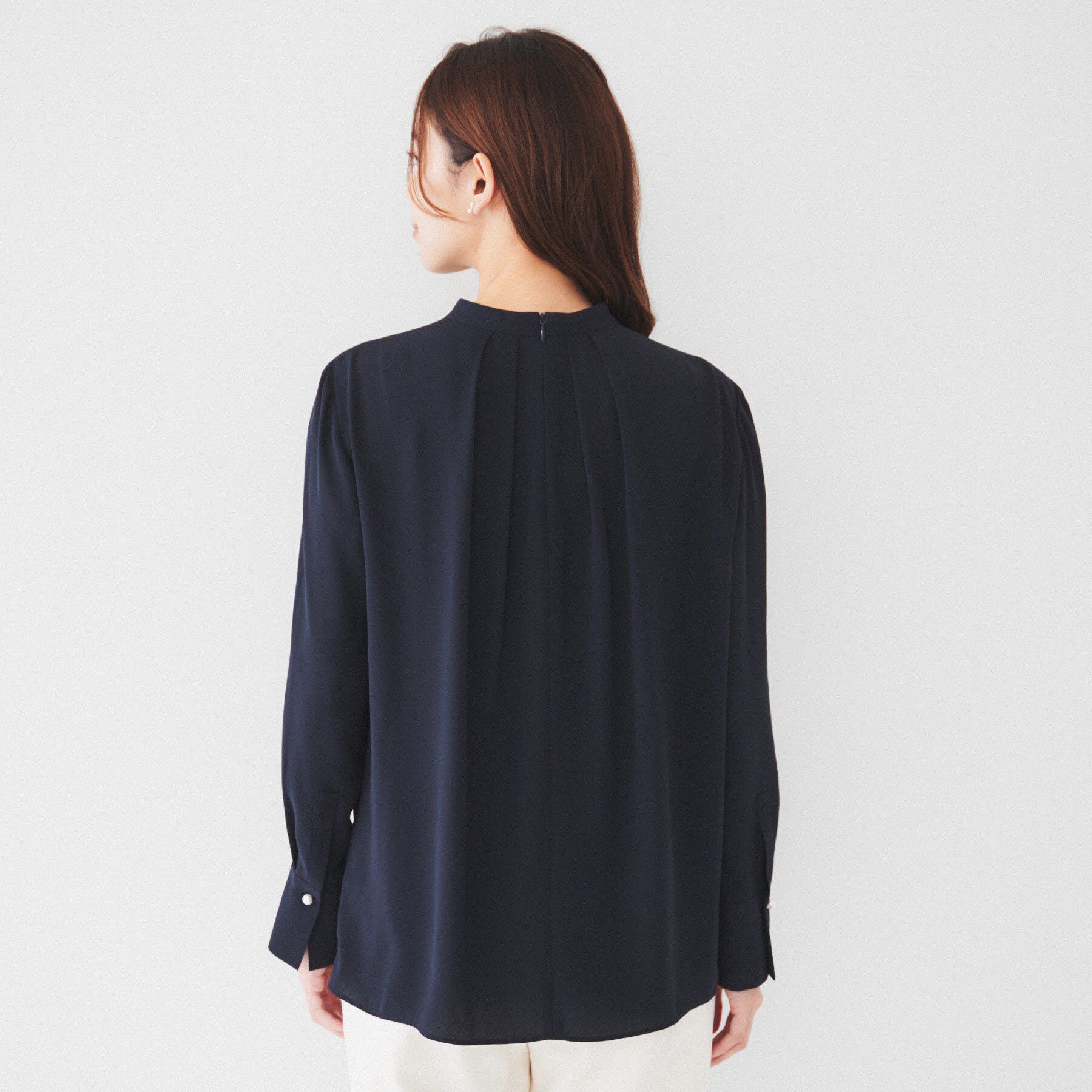 UNTITLED「【通勤】ジョーゼット タックブラウス」|シャツ・ブラウス|