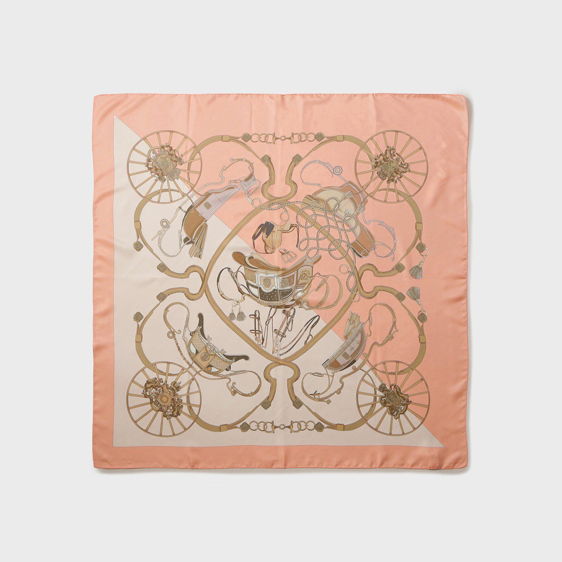 UNTITLED「【手洗い／88cm正方形】バイカラーハーネススカーフ」|バンダナ・スカーフ|ライトピンク(570