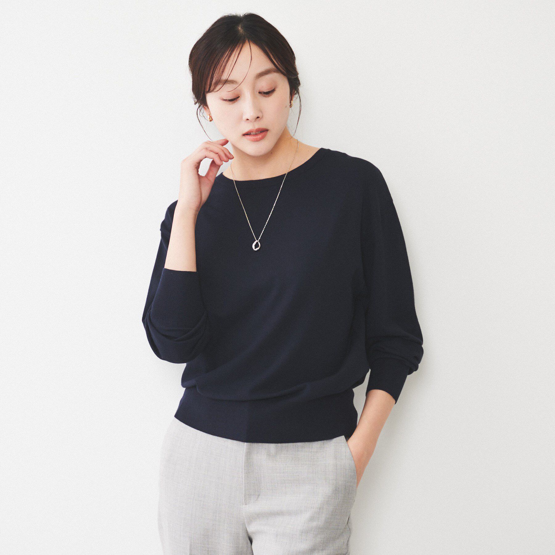 UNTITLED「【洗える/2WAY】ストレッチニット」|ニット・セーター|