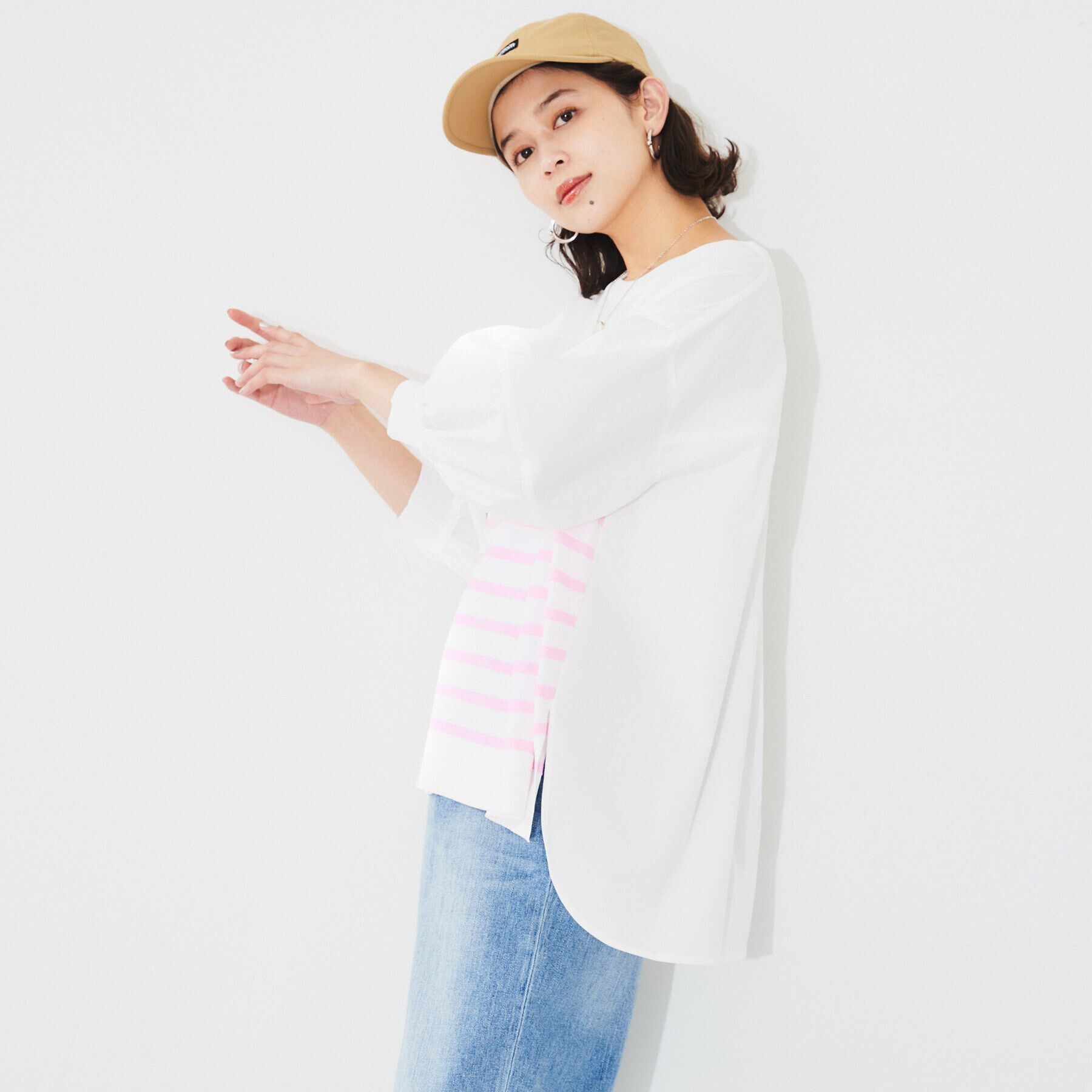 UNTITLED「【TORRAZZO DONNA】ハイブリッドボーダートップス」|Tシャツ・カットソー|