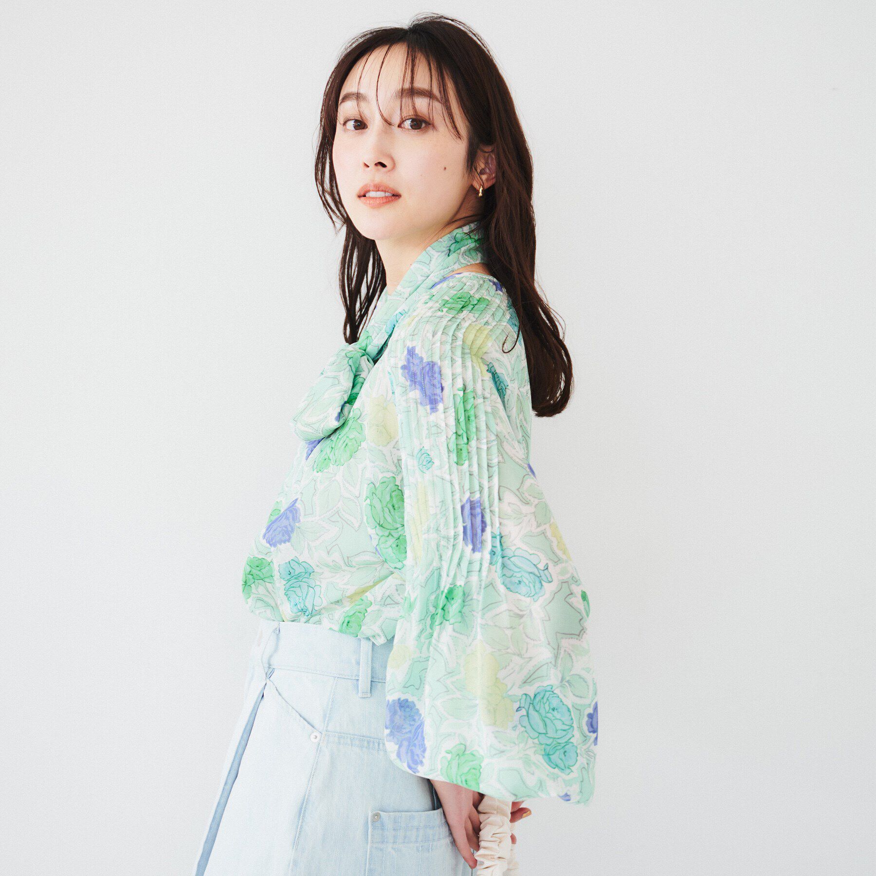 UNTITLED「【セットアップ可能】オールドフラワー プリントブラウス」|シャツ・ブラウス|