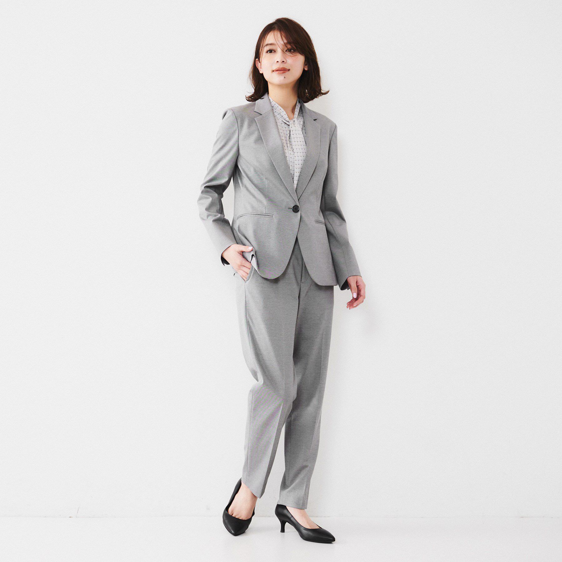 UNTITLED「【通勤スーツ】コットン混ジャージ テーラードジャケット」|テーラードジャケット|