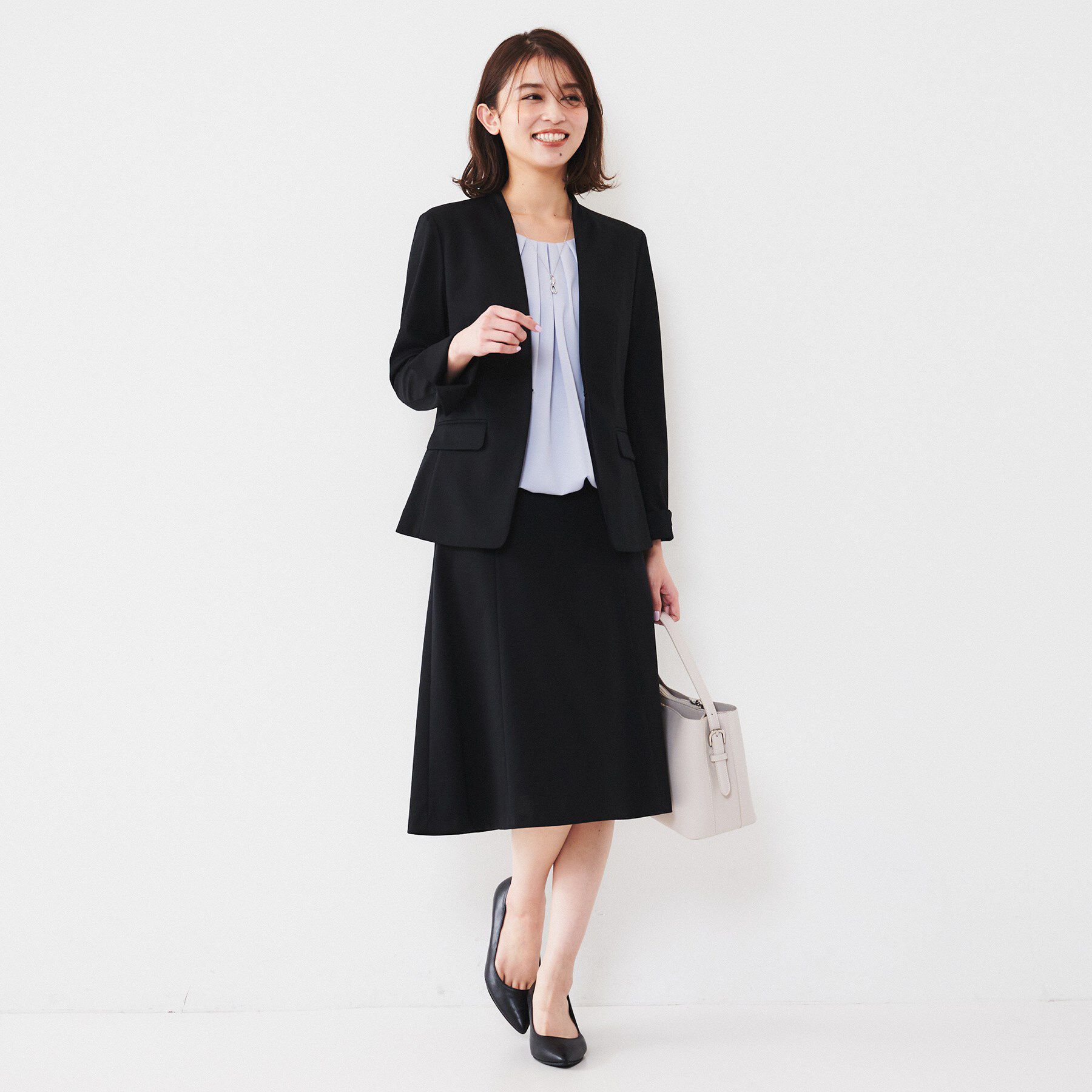 UNTITLED「【通勤スーツ】コットン混ジャージ マーメイドスカート」|スカート|