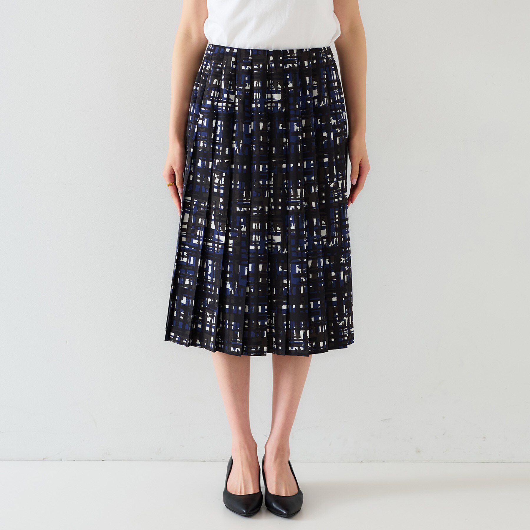 UNTITLED「【セットアップ可能】チェックプリント プリーツスカート」|スカート|