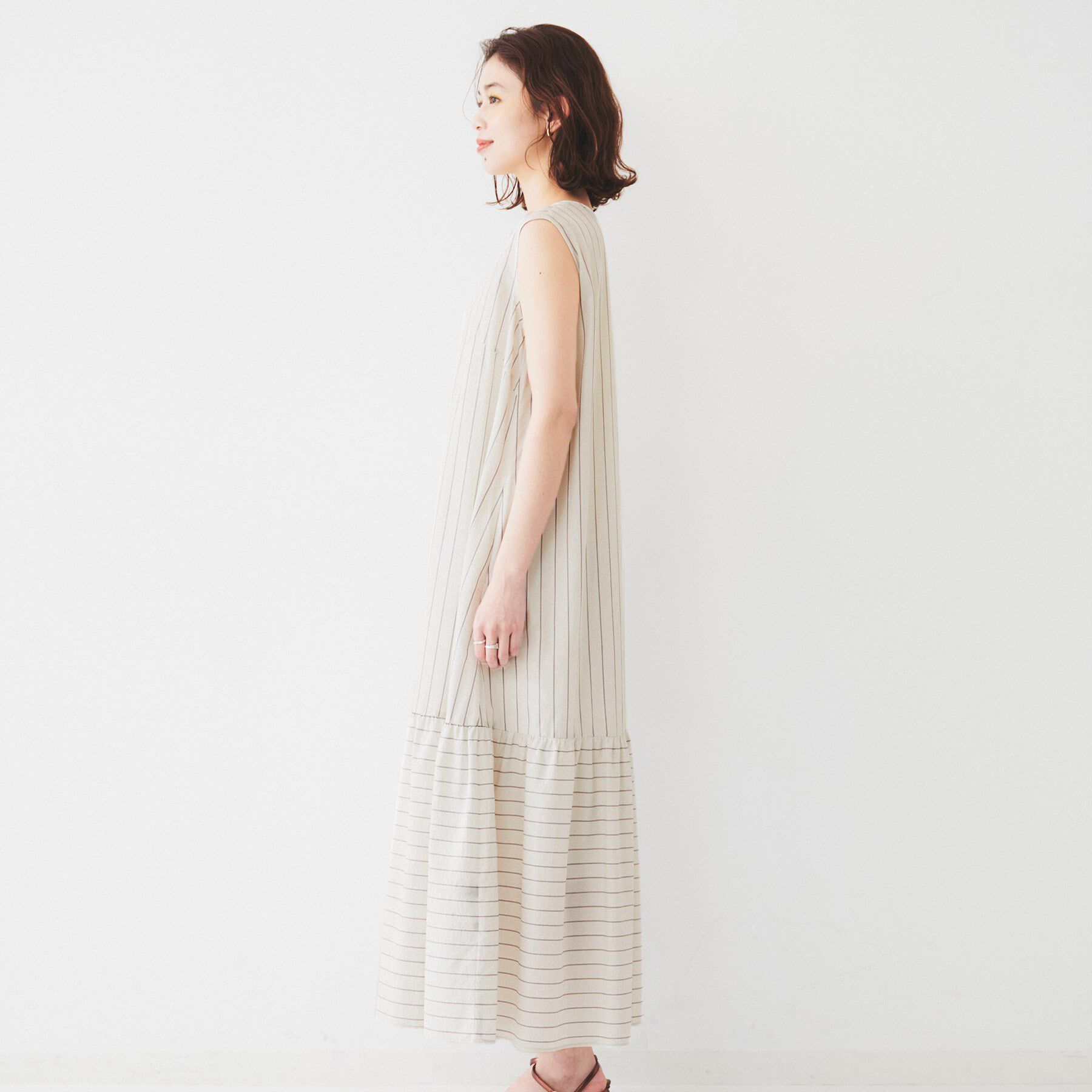 UNTITLED「【洗える/夏ワンピ】ストライプワンピース」|ワンピース|