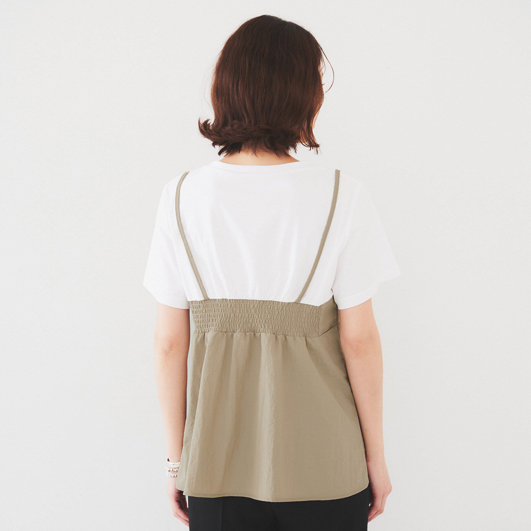 UNTITLED「【洗える/Tシャツ】ビスチェドッキングプルオーバー」|Tシャツ・カットソー|