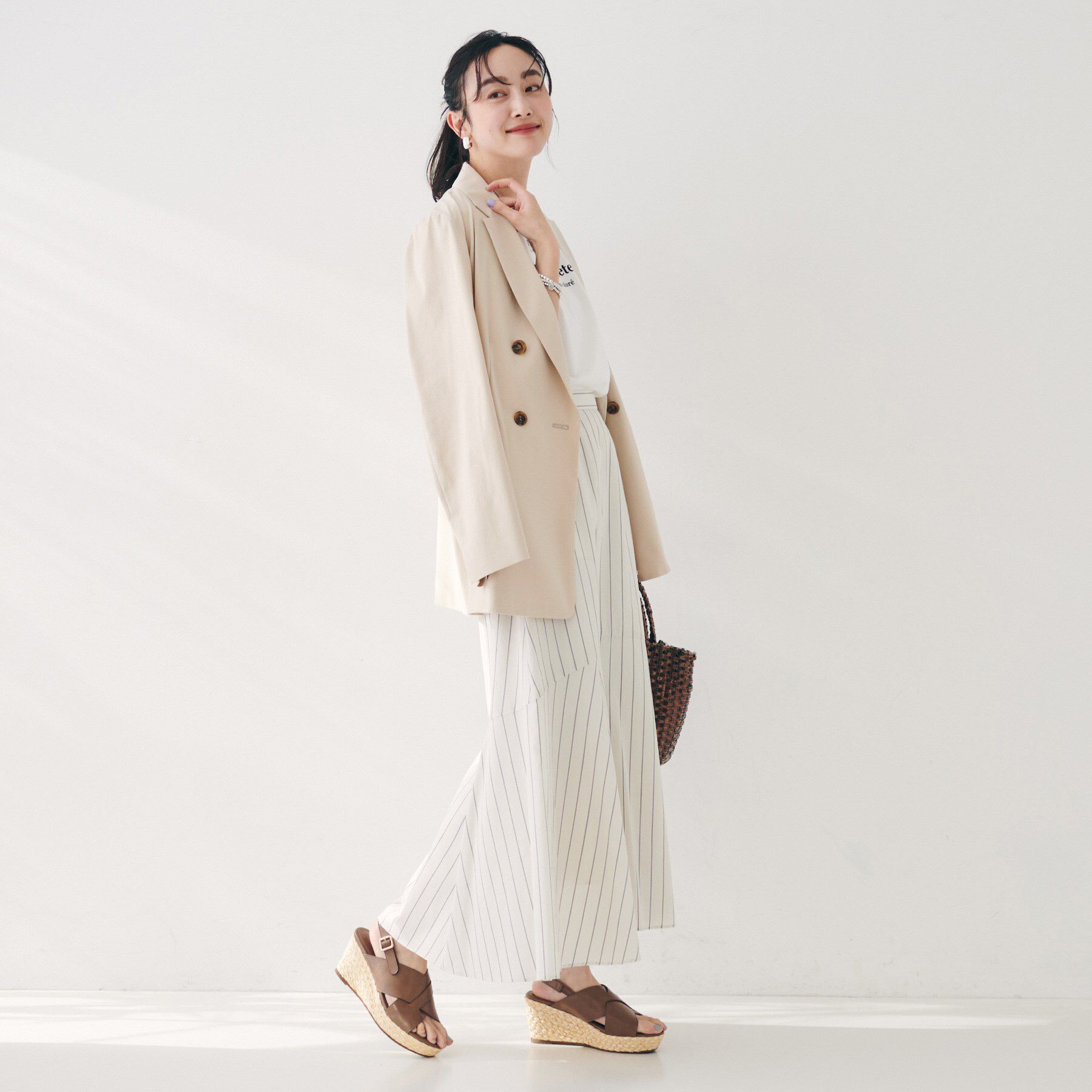 UNTITLED「【セットアップ可能／オンオフ】ラミー混 ダブルブレストジャケット」|テーラードジャケット|