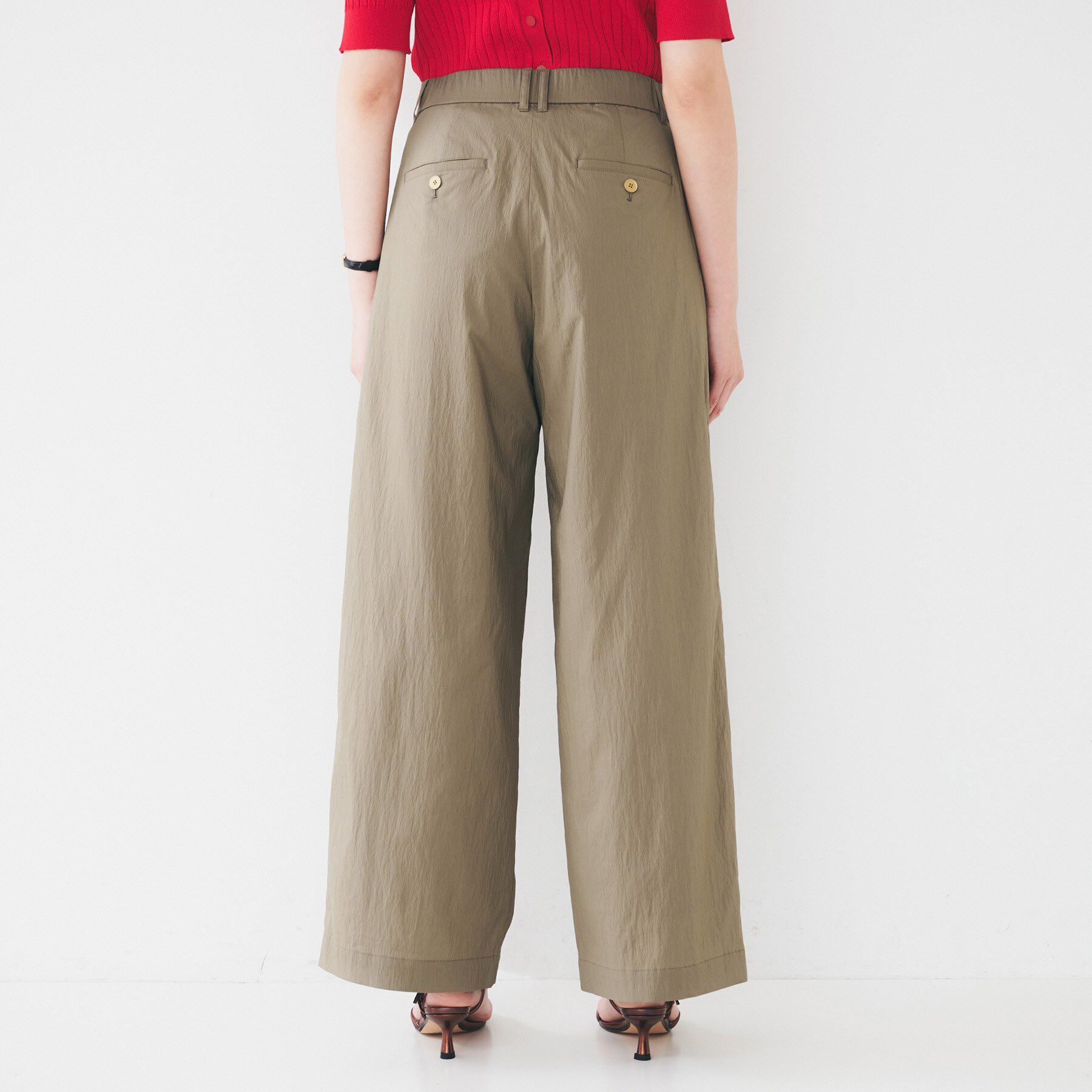 UNTITLED「【後ろウエストゴム/洗える】2タックワイドパンツ」|その他|