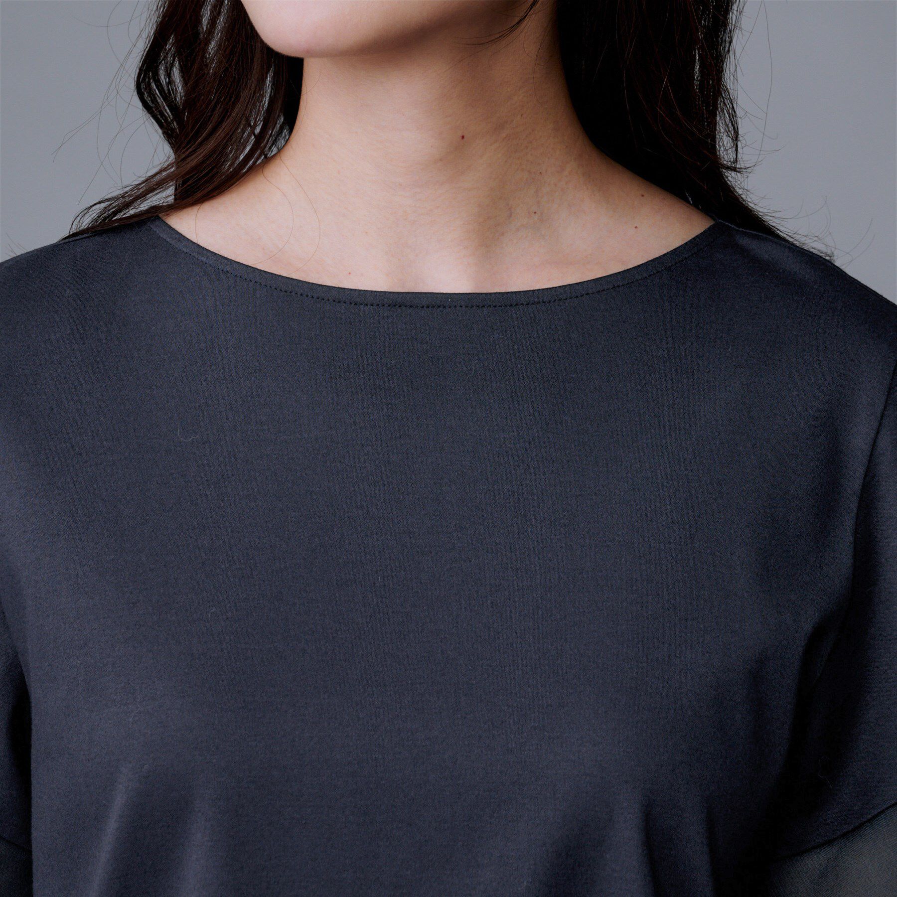 UNTITLED「【洗える/五分袖】シアースリーブ プルオーバー」|Tシャツ・カットソー|