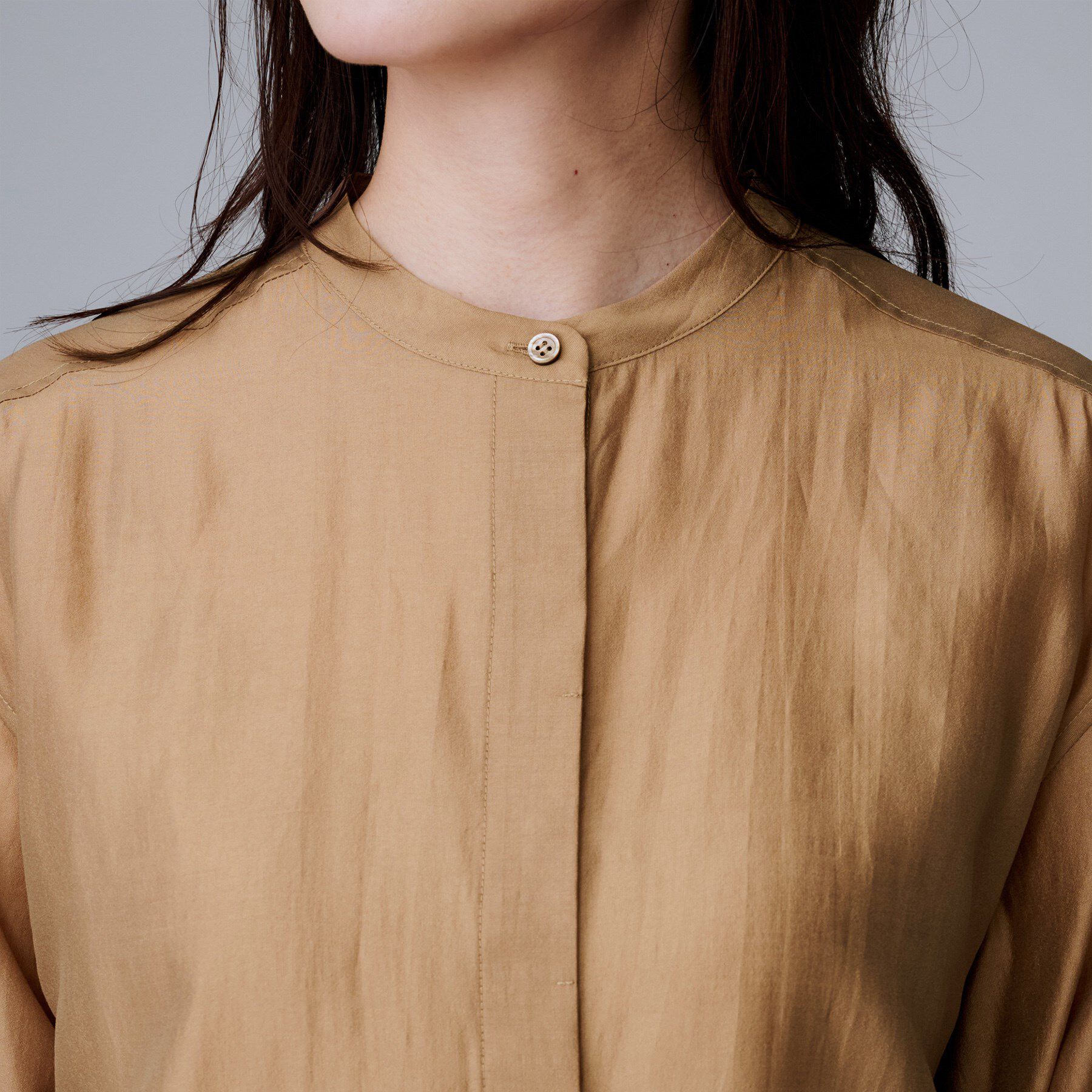 UNTITLED「【ボウタイリボン/バンドカラー/レイヤード】2WAYシアーブラウス」|シャツ・ブラウス|