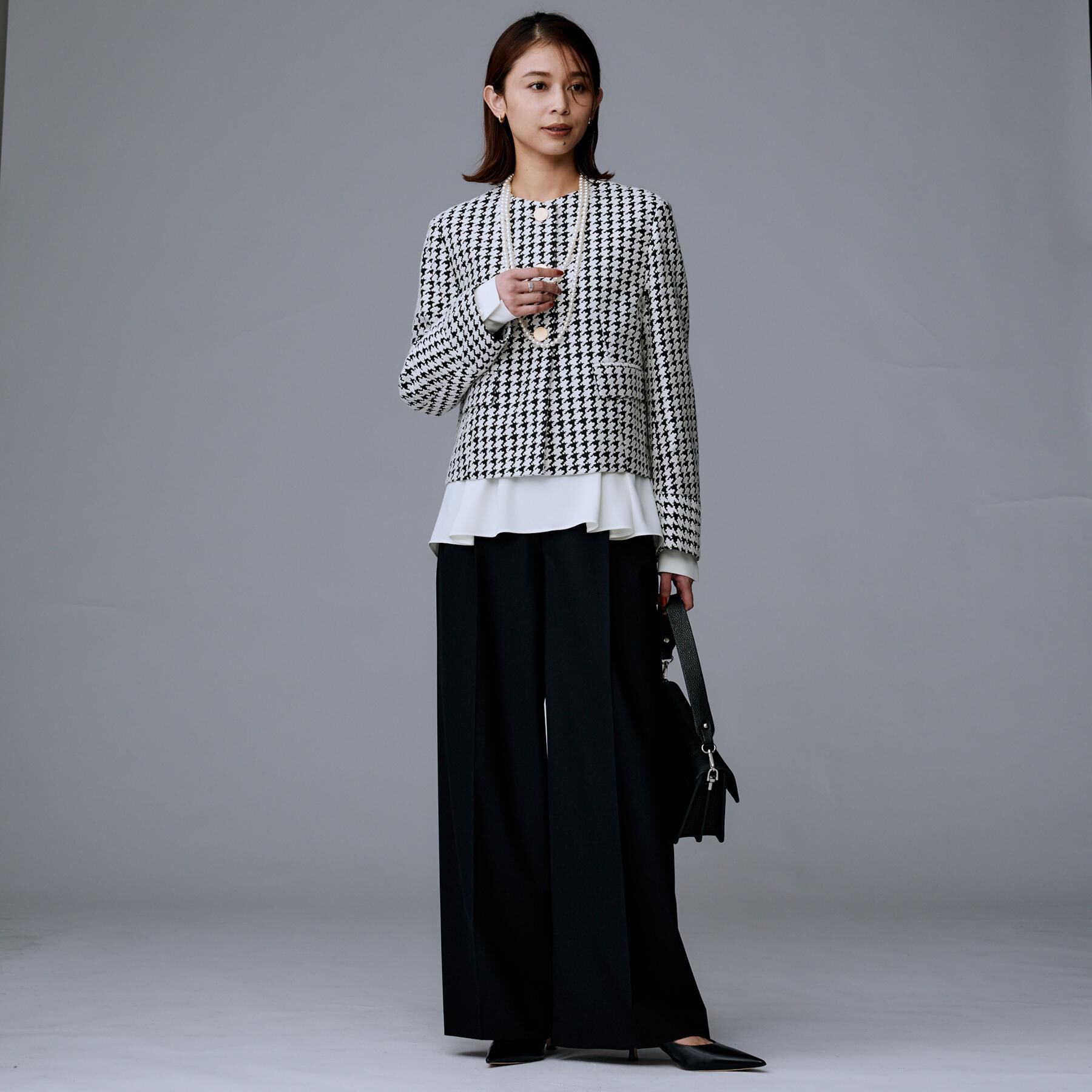 UNTITLED「【洗える/重ね着/フォーマル】レイヤード ペプラムブラウス」|シャツ・ブラウス|