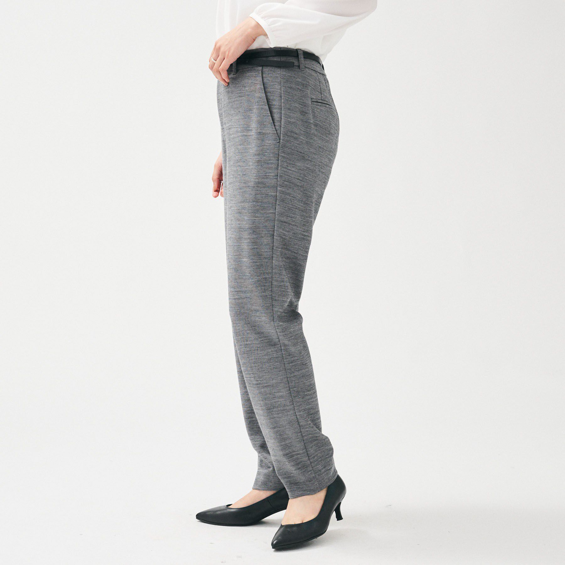 UNTITLED「【洗えるスーツ／ストレッチ】ウール混ジャージ テーパードパンツ」|その他|