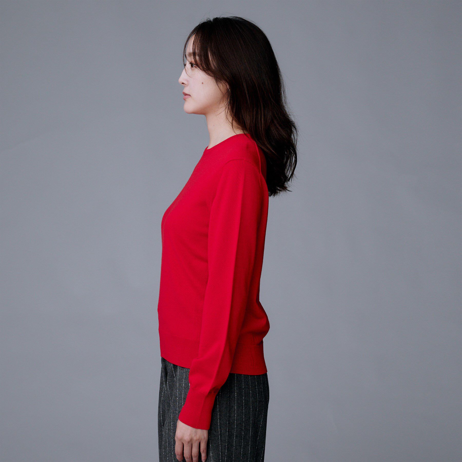 UNTITLED「【アンサンブル可/洗える/ウール100%】クルーネックウールニット」|ニット・セーター|