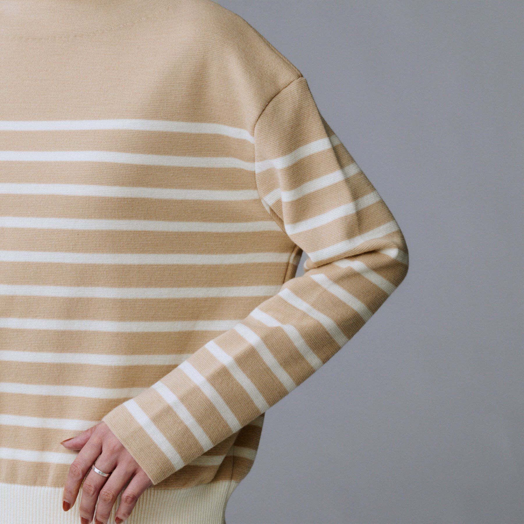 UNTITLED「【洗える】モックネックミラノリブニット」|ニット・セーター|