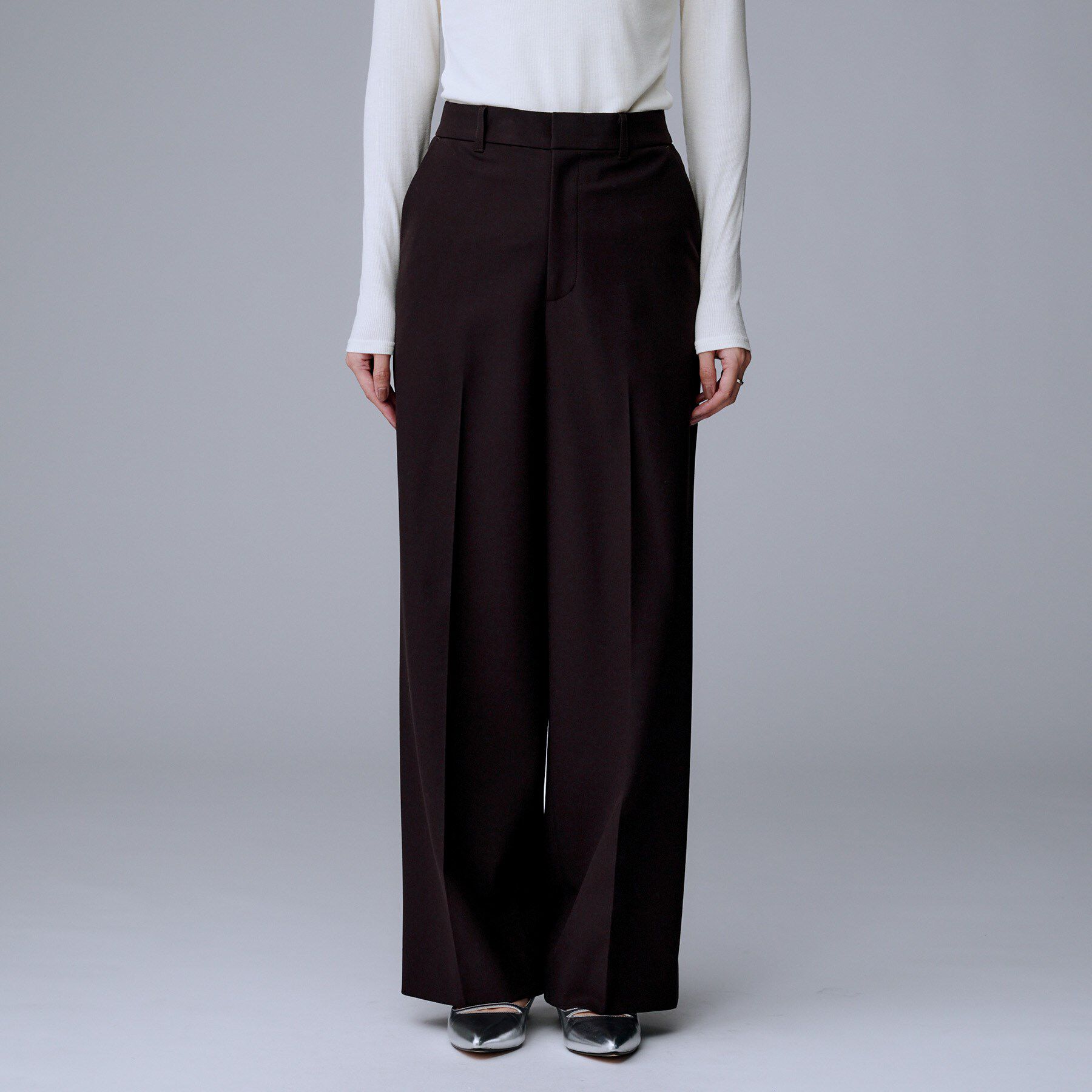 UNTITLED「【あったか素材/ストレッチ性】裏起毛ワイドパンツ」|その他|