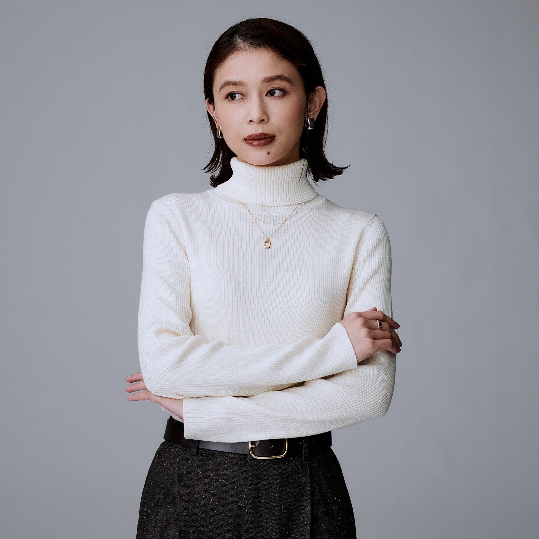 UNTITLED「【ステンレス】MIXレイヤードチェーンネックレス」|ネックレス|