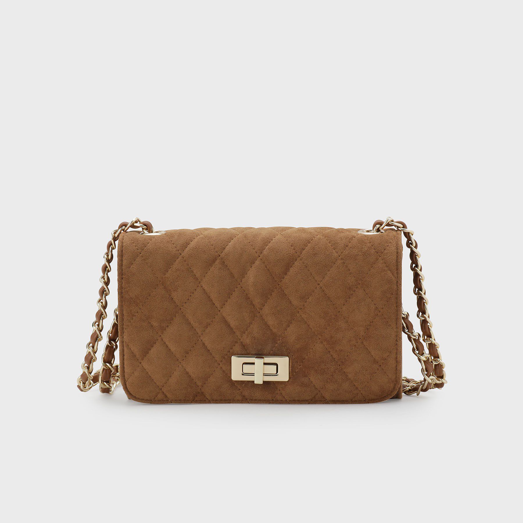 UNTITLED「キルティングチェーンショルダー」|ショルダー・メッセンジャー|キャメルブラウン(0