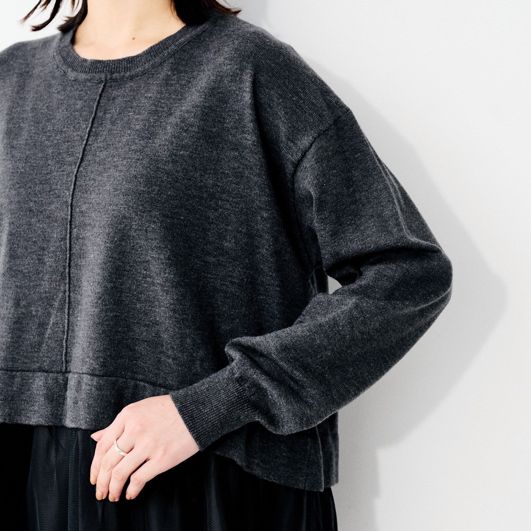 UNTITLED「【TORRAZZO DONNA】ニット&times;チュールトップス」|Tシャツ・カットソー|