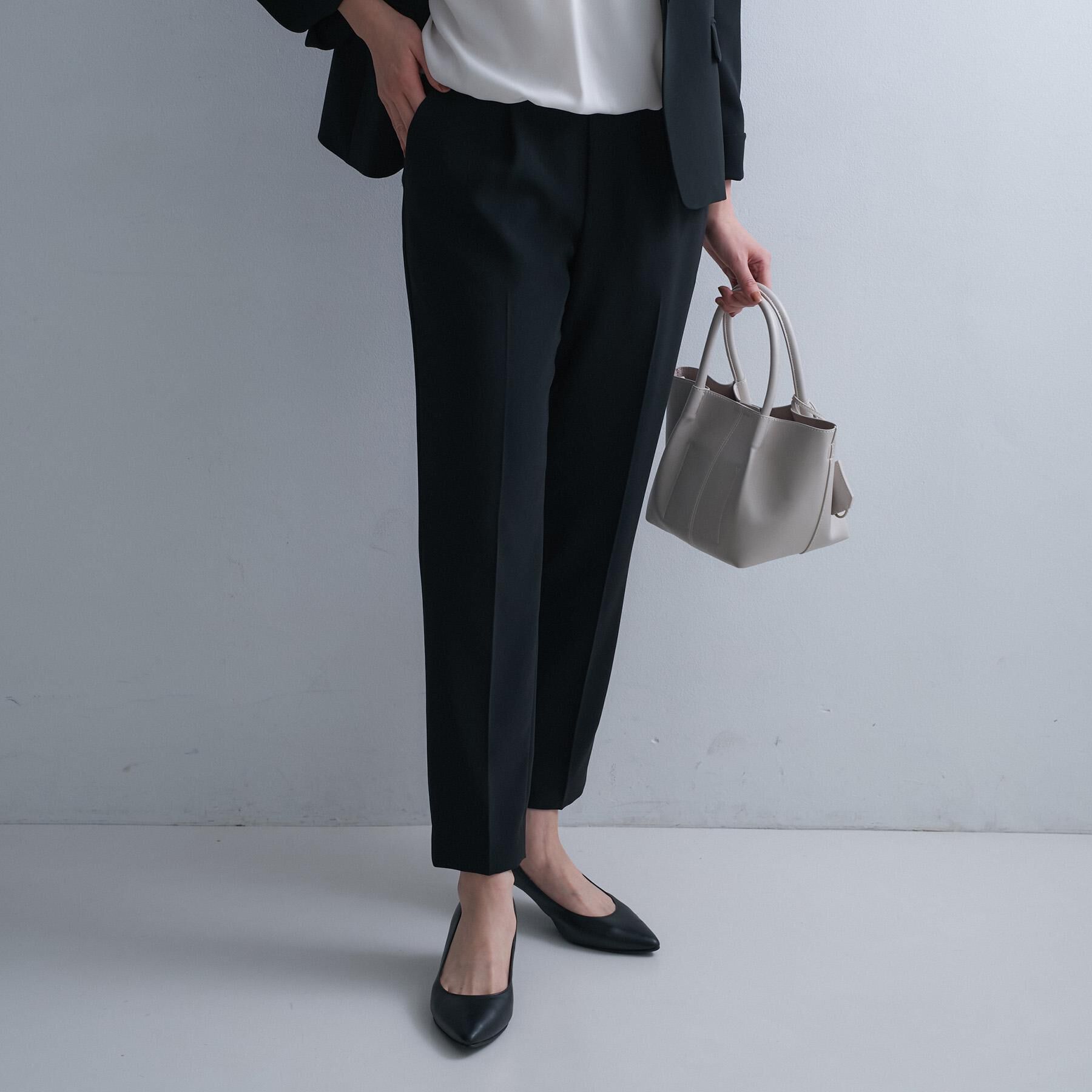 UNTITLED「【洗えるスーツ／ストレッチ性／後ろウエストゴム】テーパードパンツ」|その他|