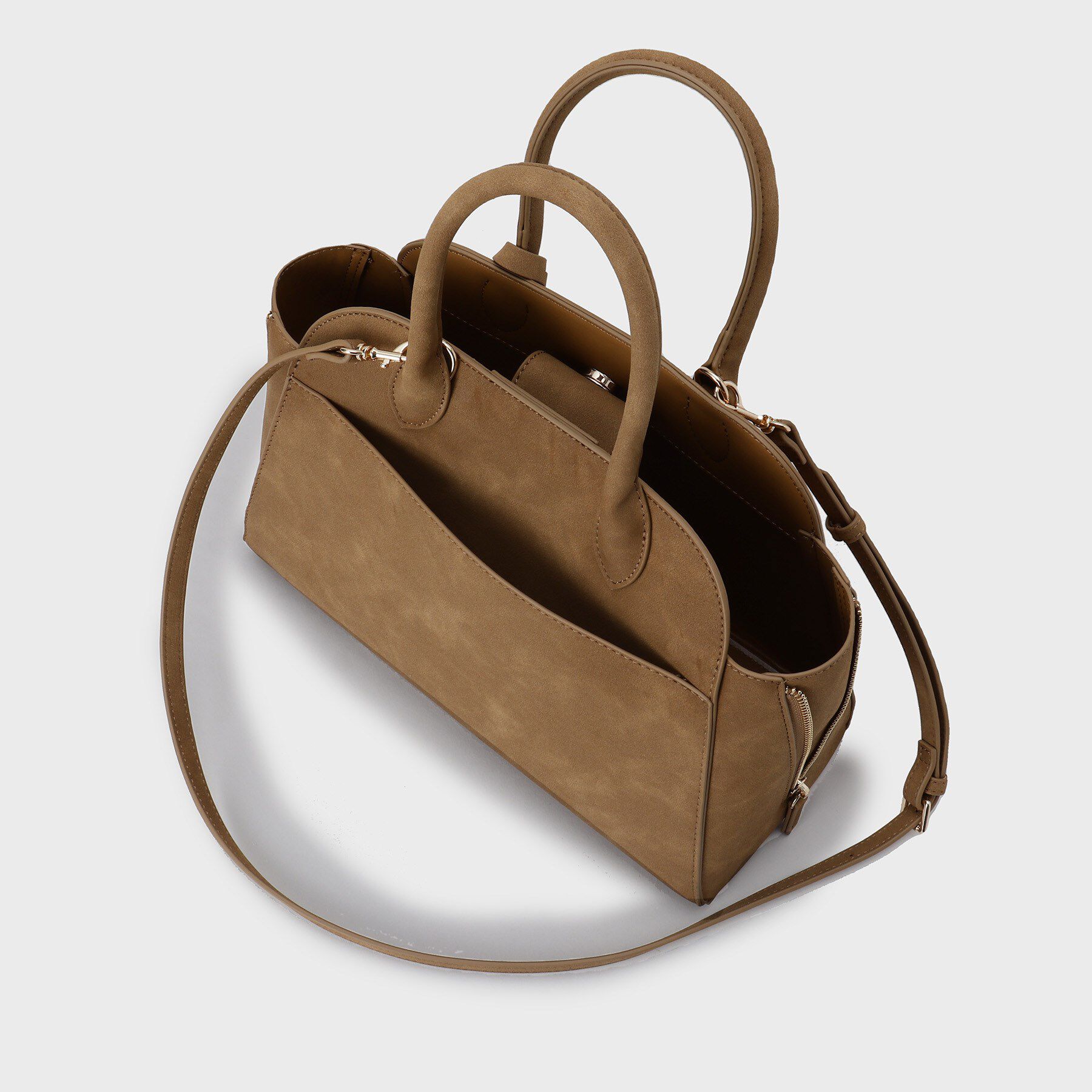 UNTITLED「スエード調ZIPトート」|トートバッグ|