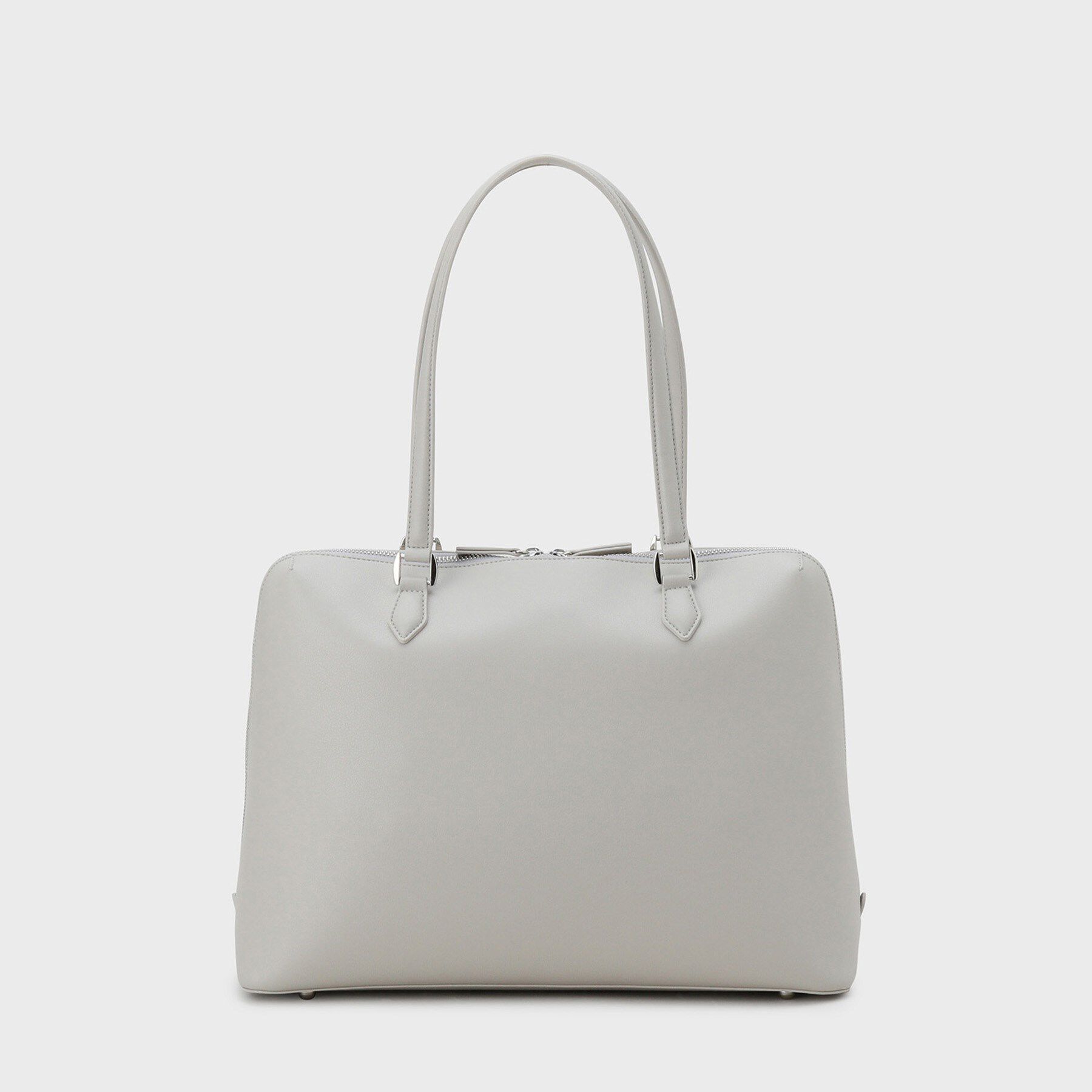 UNTITLED「【PC・A4サイズ書類対応】ベーシックトート」|トートバッグ|ライトグレー(511