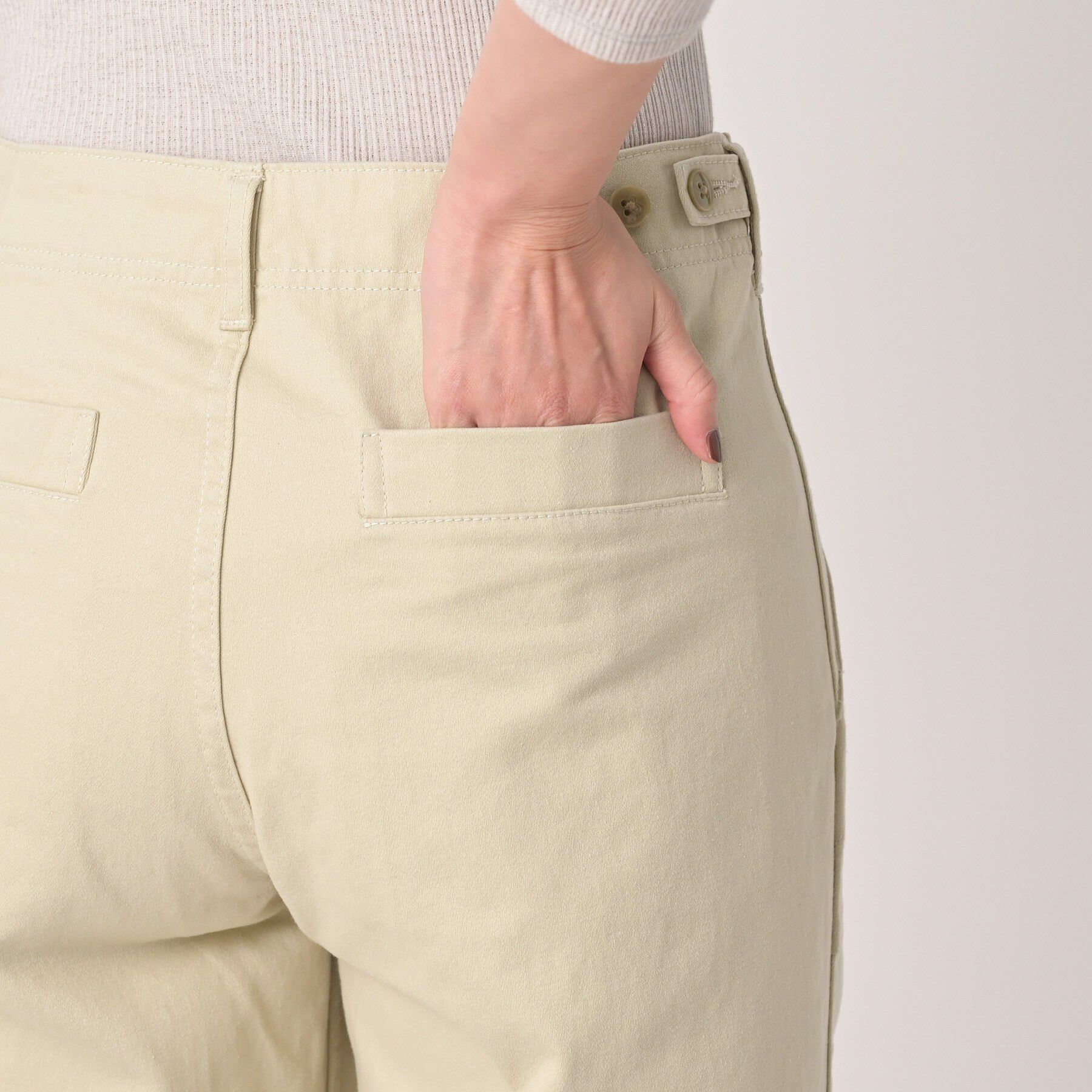 UNTITLED「【コットン100/洗える】サテンベイカーパンツ」|その他|