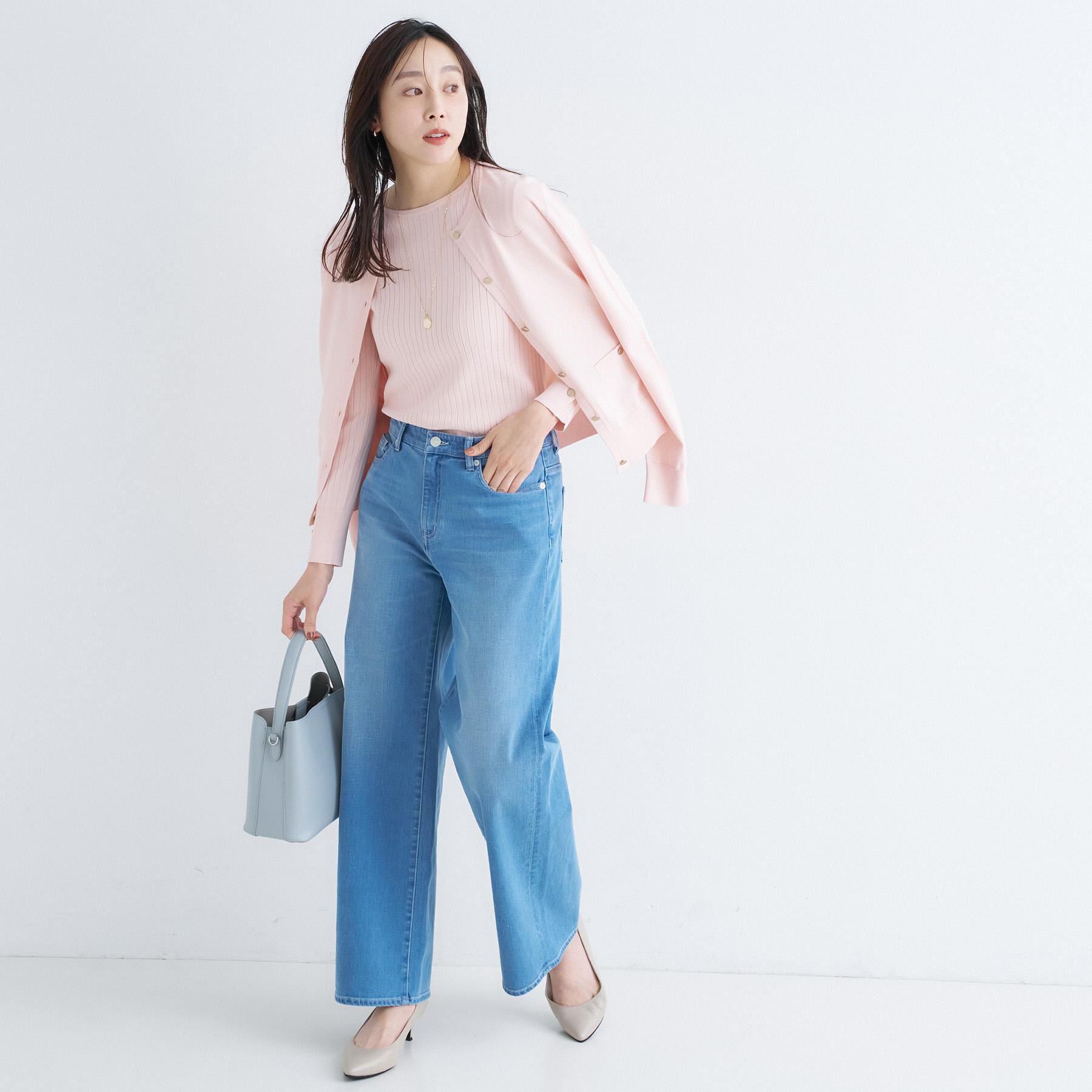 UNTITLED「【アンサンブル可/洗える】クルーネックニットカーディガン」|カーディガン|