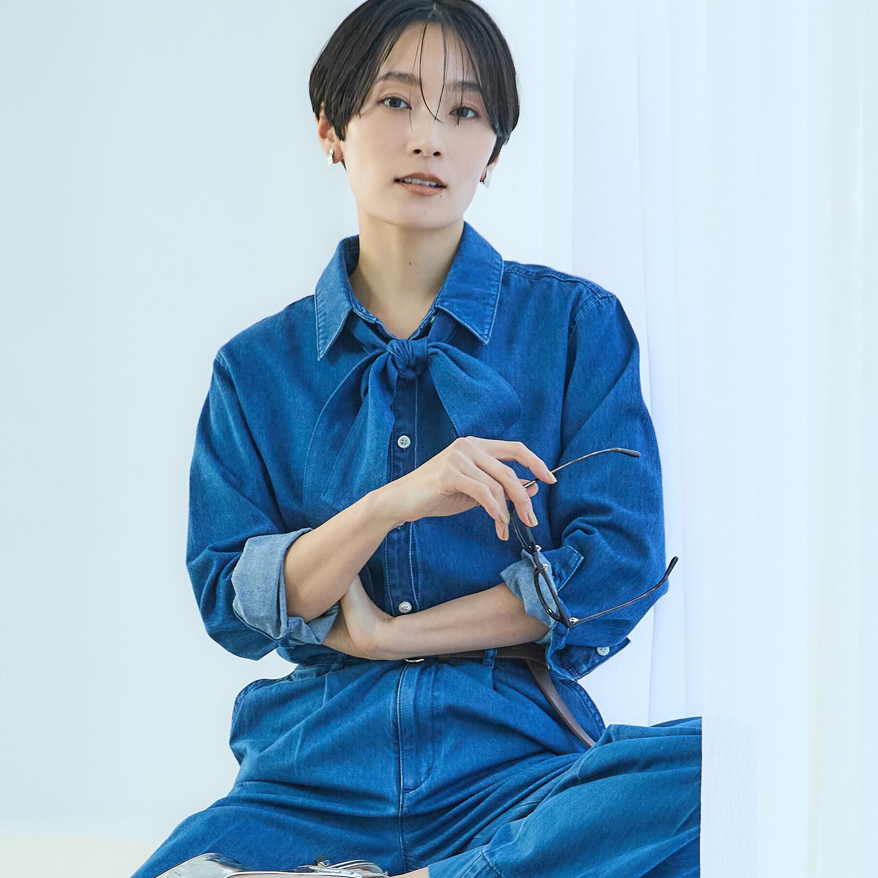 UNTITLED「ライトウェイトデニムブラウス」|シャツ・ブラウス|