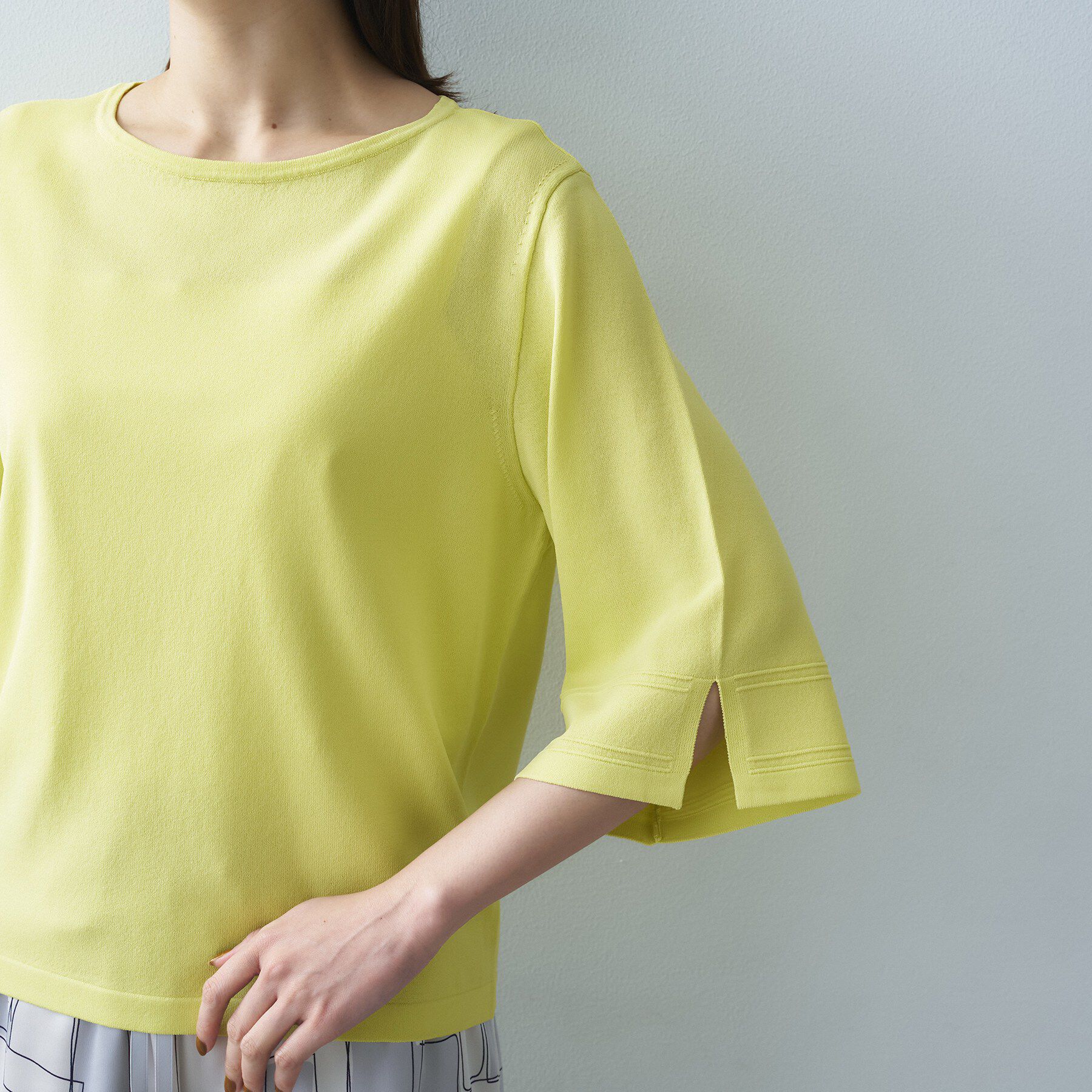 UNTITLED「袖スリットニットプルオーバー」|ニット・セーター|