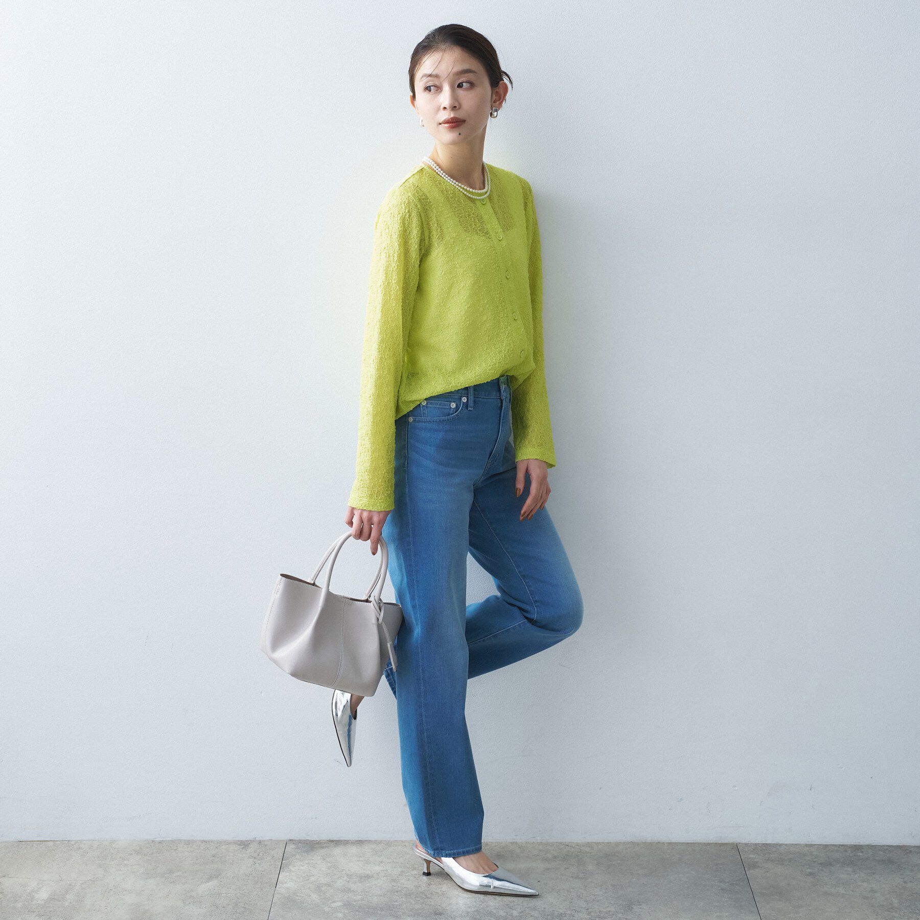 UNTITLED「ストレッチレースカーディガン」|カーディガン|