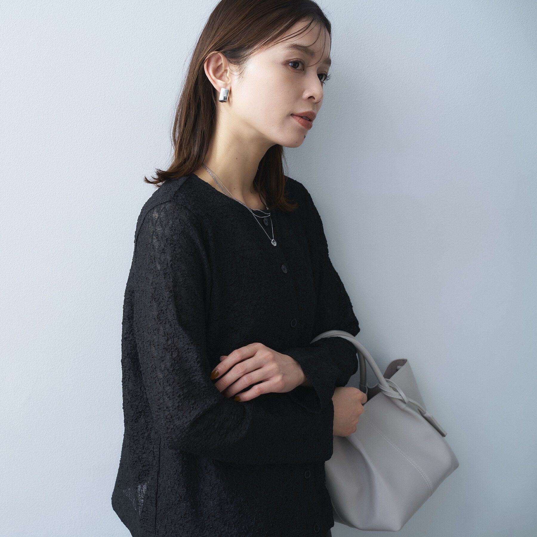 UNTITLED「ストレッチレースカーディガン」|カーディガン|