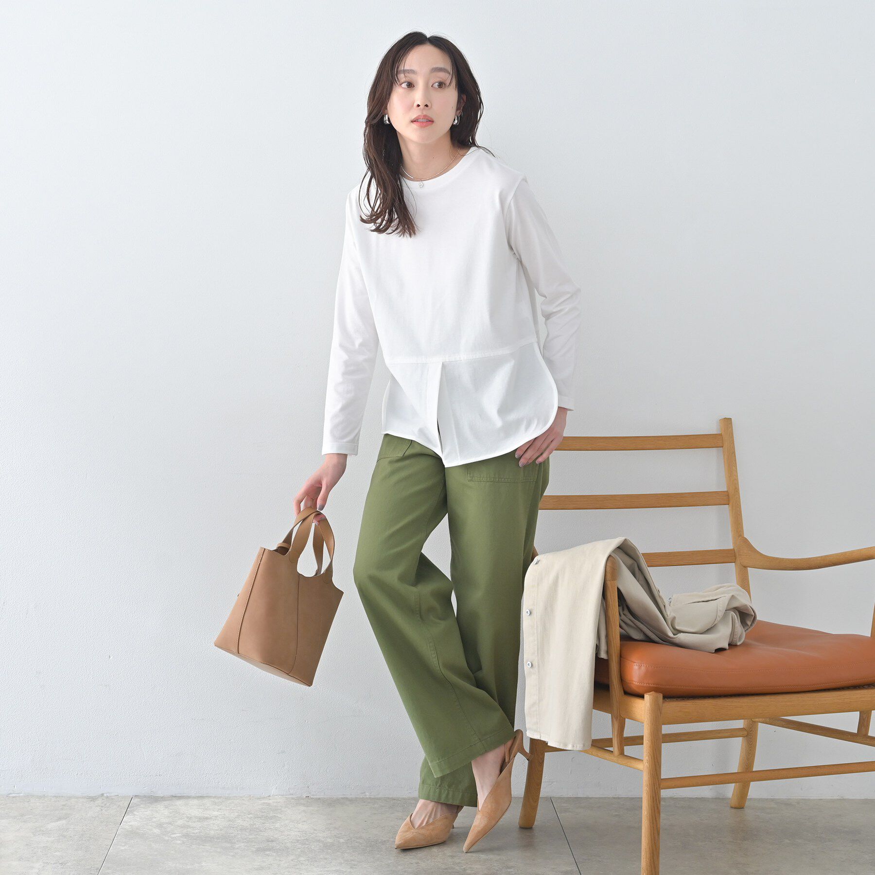 UNTITLED「【Liyoca】ベーシック天竺スリットプルオーバー」|Tシャツ・カットソー|