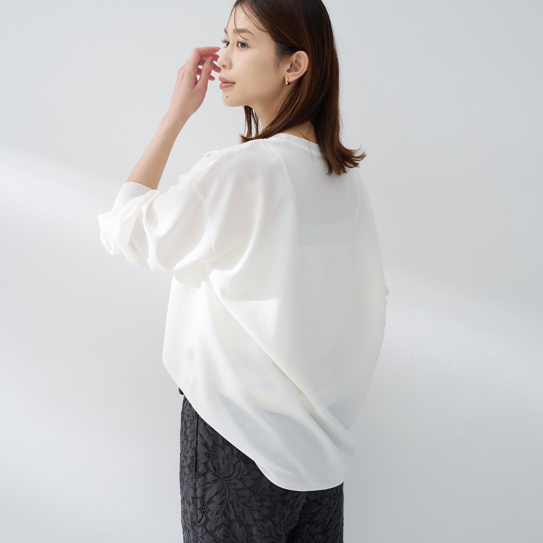 UNTITLED「リッチジョーゼットブラウス」|シャツ・ブラウス|オフホワイト(003