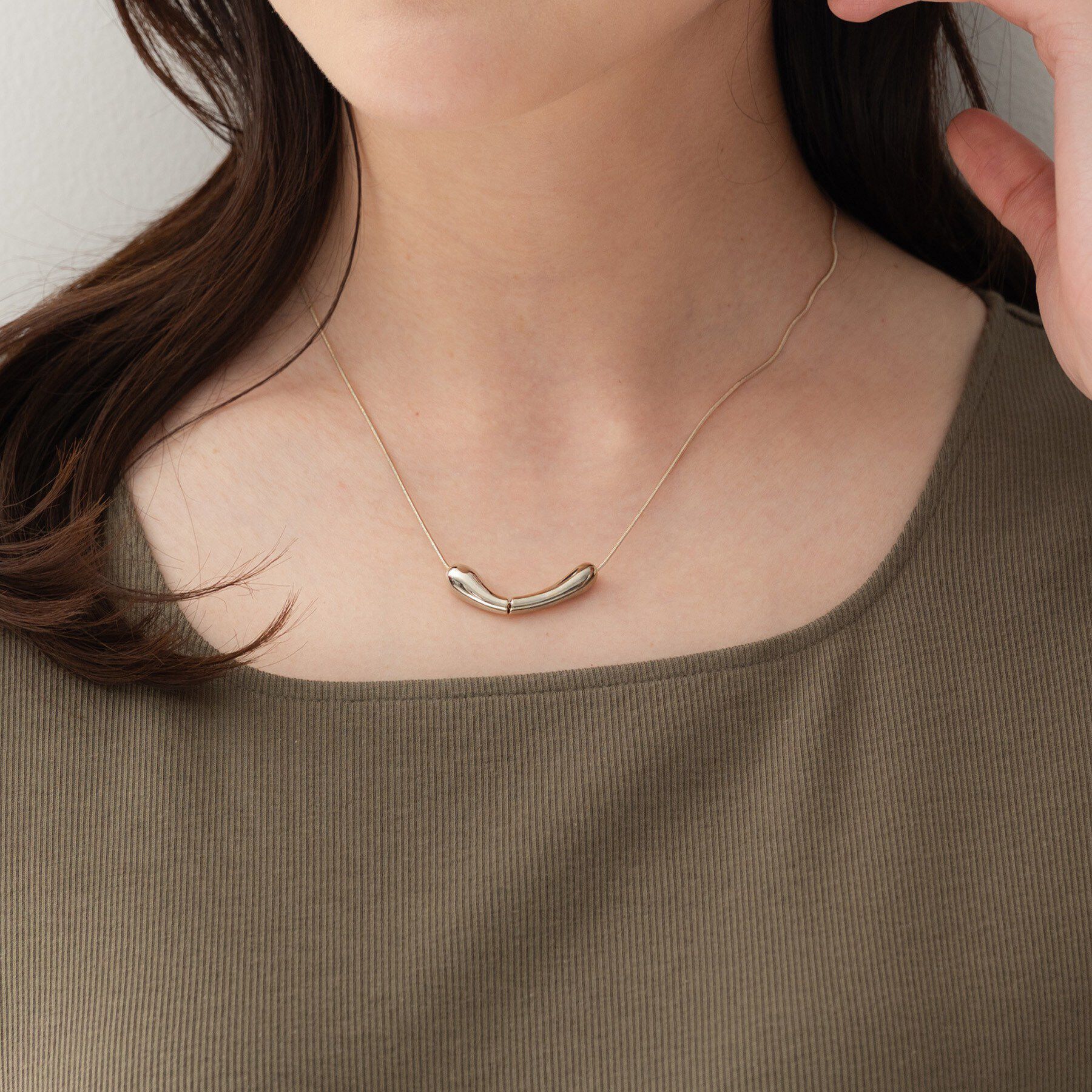 UNTITLED「【ステンレスチェーン】ニュアンスハートトップ」|ネックレス|