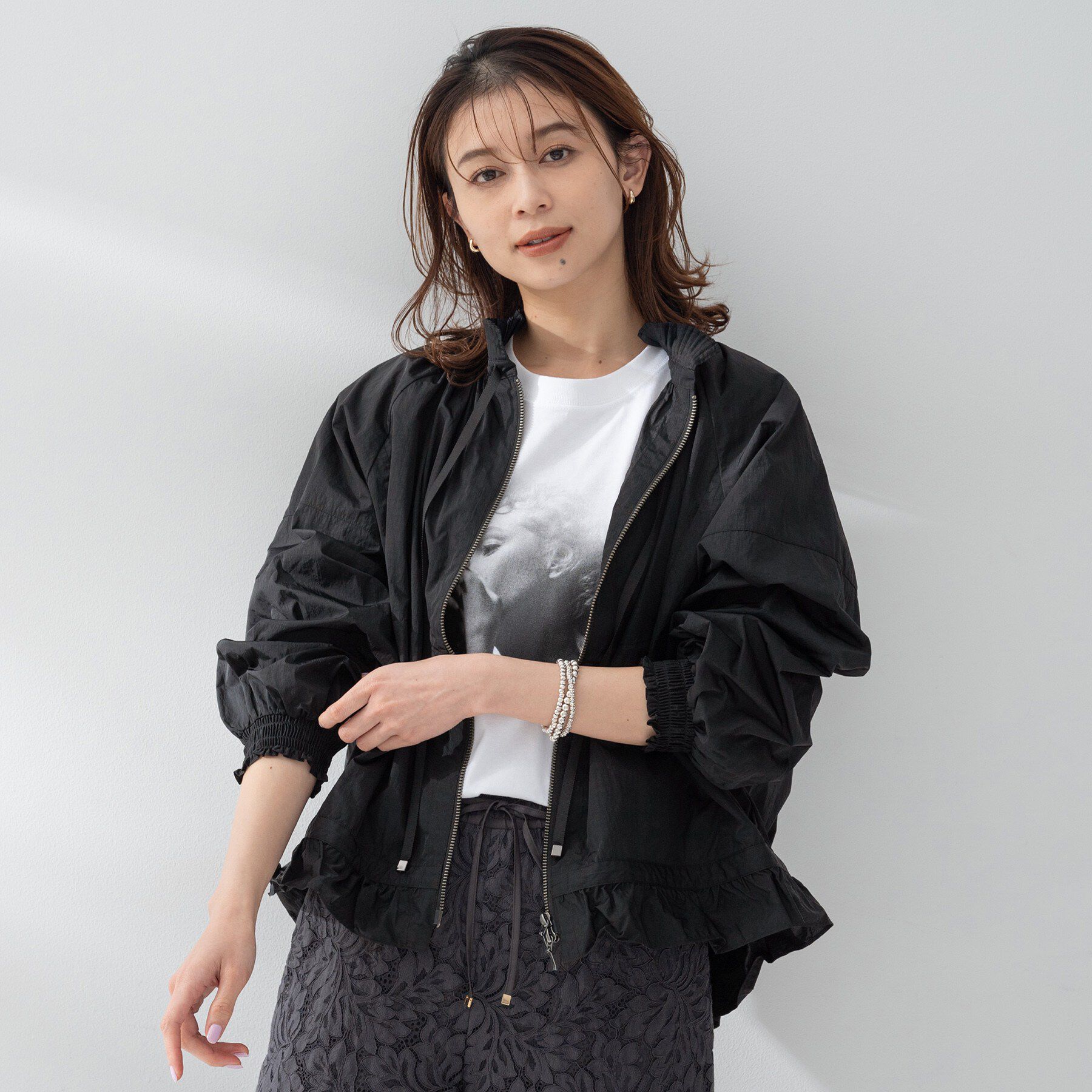 UNTITLED「【MARILYN MOON】プリーツマリンブルゾン」|ブルゾン・スタジャン|