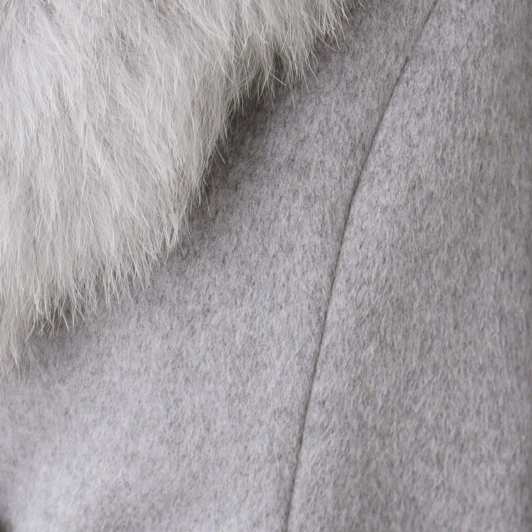 COUP DE CHANCE「【日本製／ブルーフォックスファー／カシミヤ混】ファー付ウールコート」|チェスターコート|