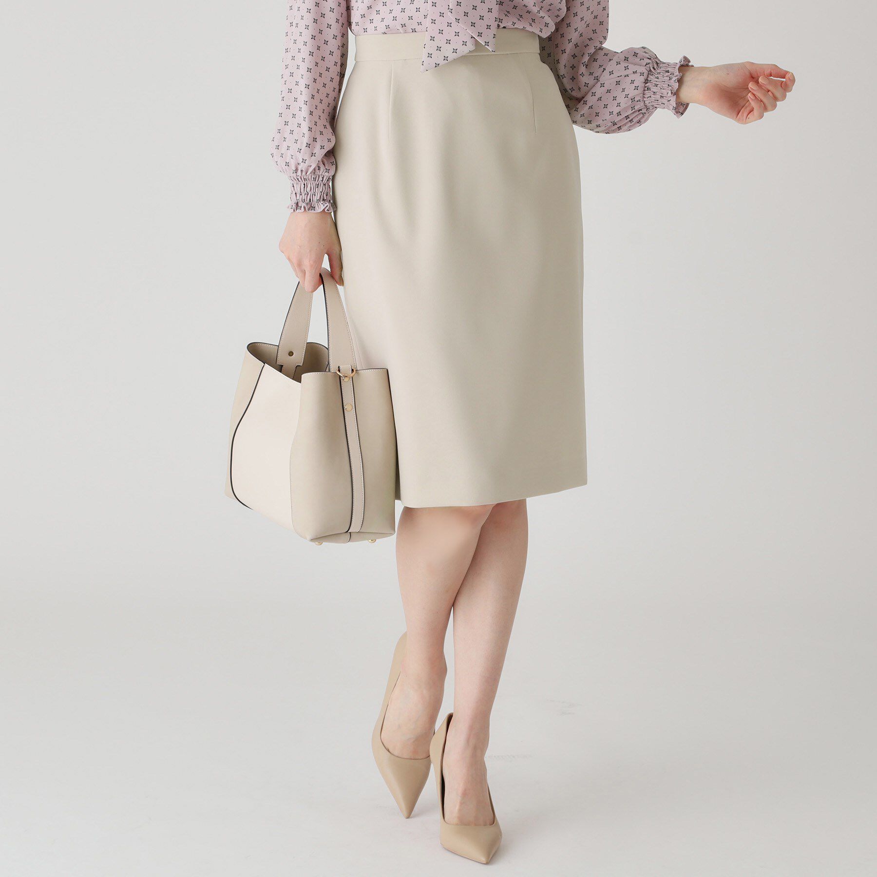 COUP DE CHANCE「【洗える／撥水加工】タイトスカート」|スカート|グレージュ(050)