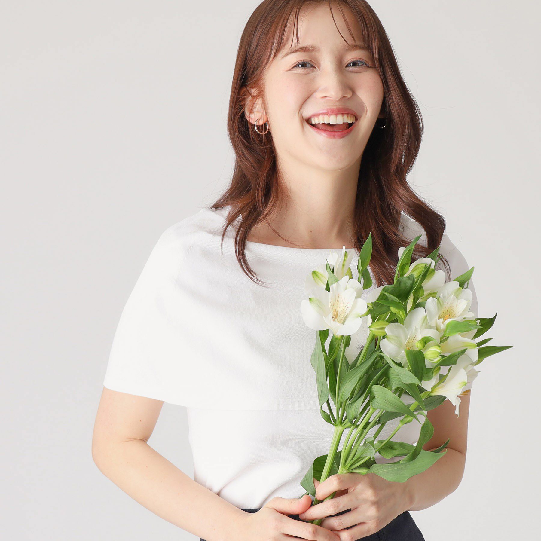 COUP DE CHANCE「【洗える】オフショルダーニットトップス」|ニット・セーター|ホワイト(002)