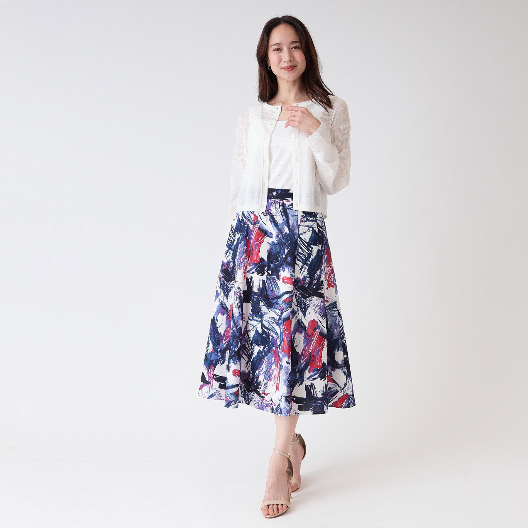 COUP DE CHANCE「【洗える／シアー感】ラメ混ニットカーディガン」|カーディガン|