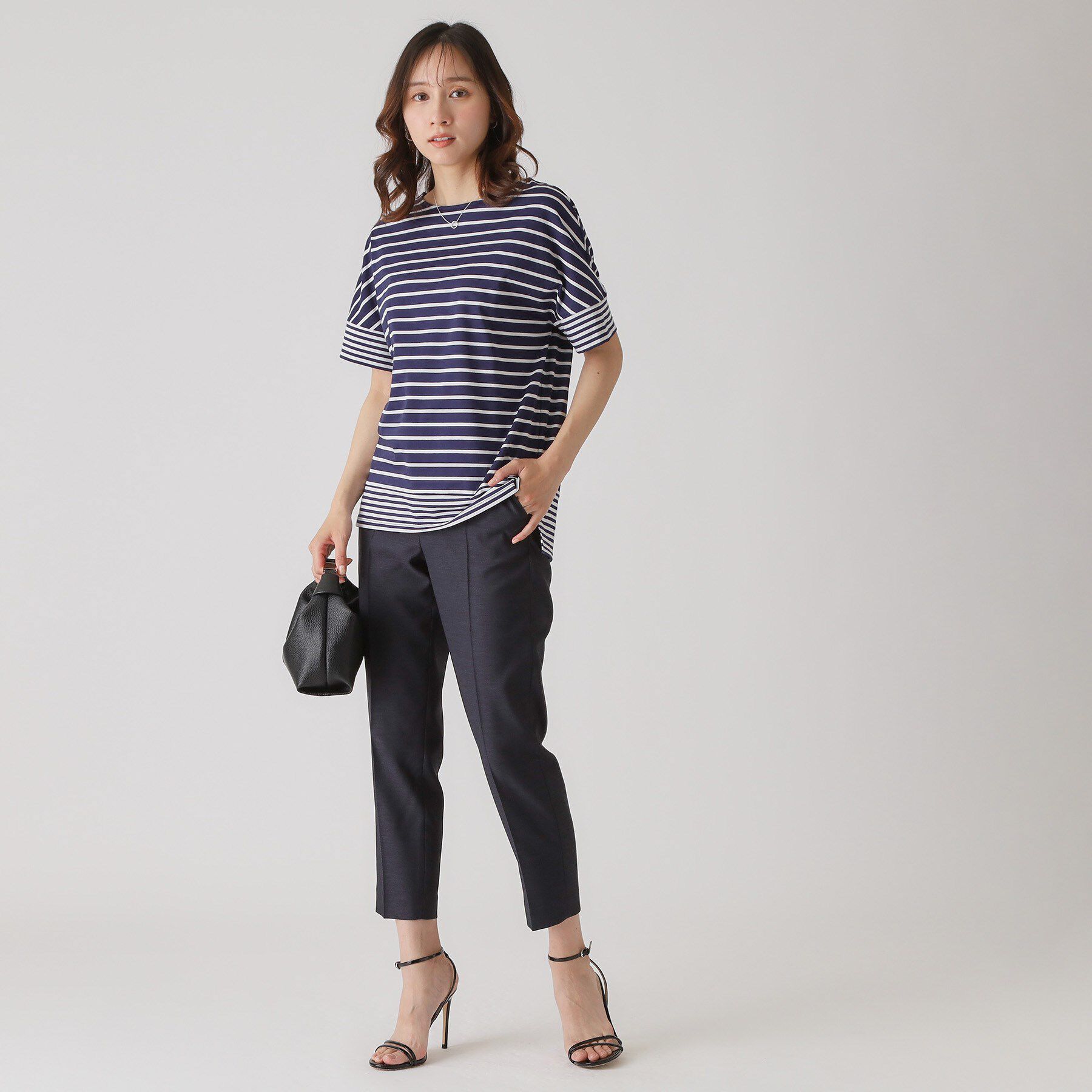 COUP DE CHANCE「【洗える／日本製】ボーダー切替デザイントップス」|Tシャツ・カットソー|