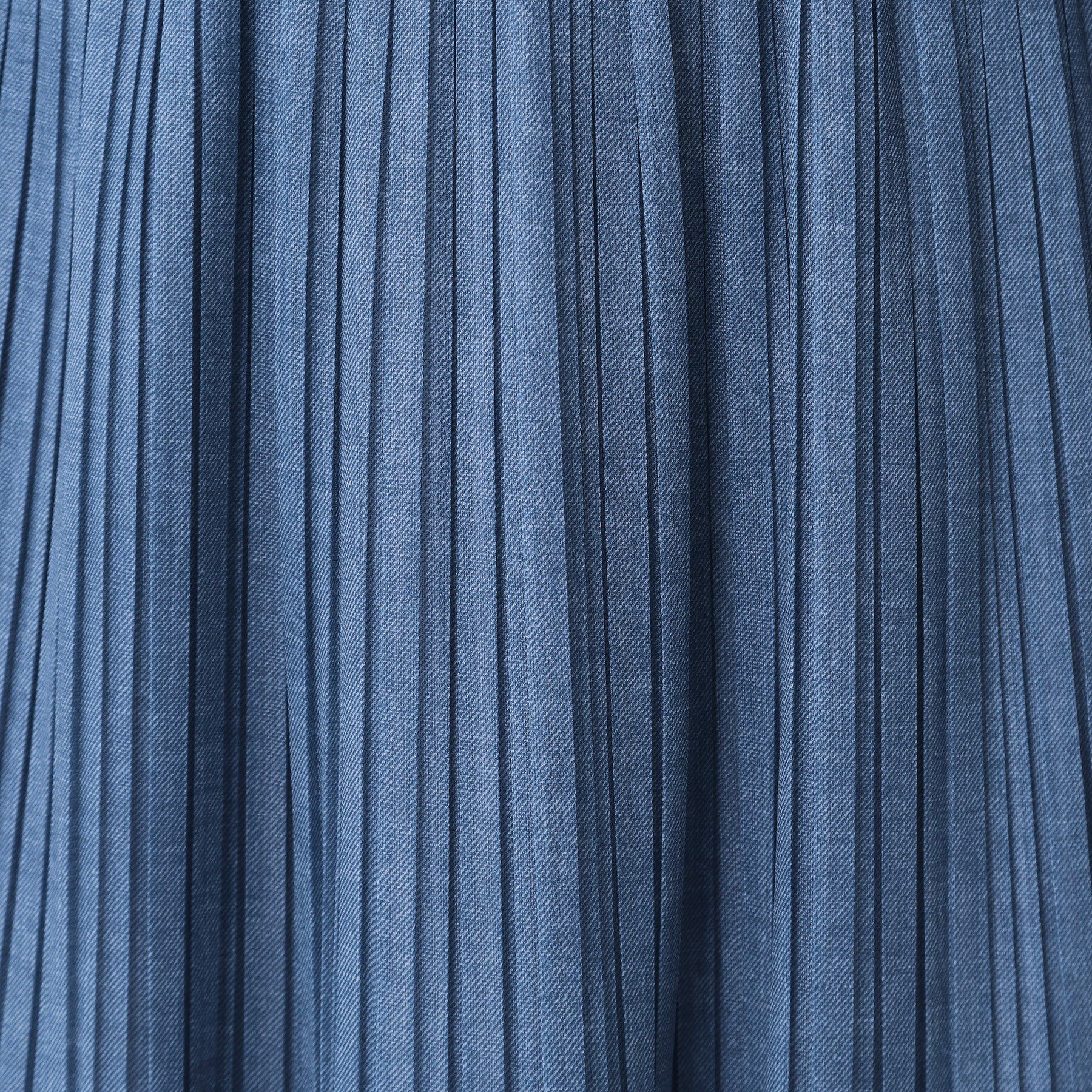 COUP DE CHANCE「【手洗い可／ウエストゴム】デニム柄プリントのプリーツスカート」|スカート|