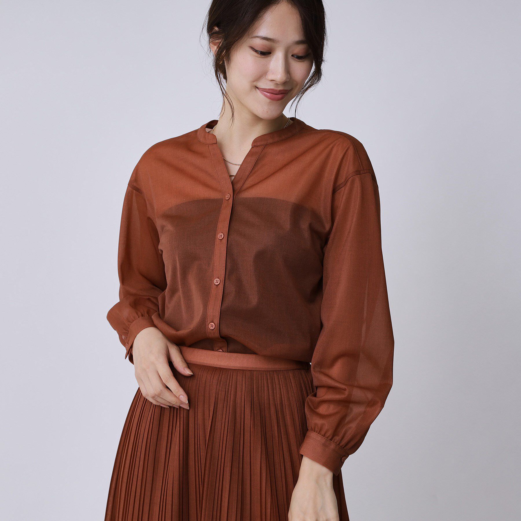 COUP DE CHANCE「【手洗い可】シアーブラウス」|シャツ・ブラウス|